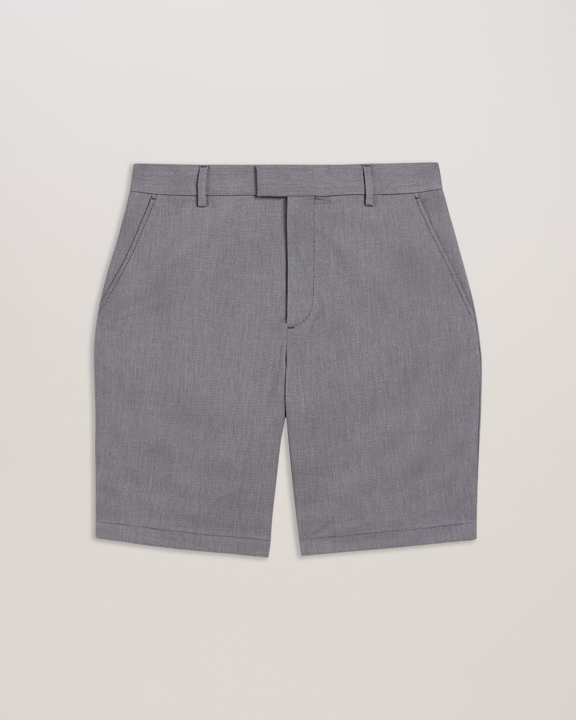 Katford Regular Fit Textured Tailored Shorts Blue