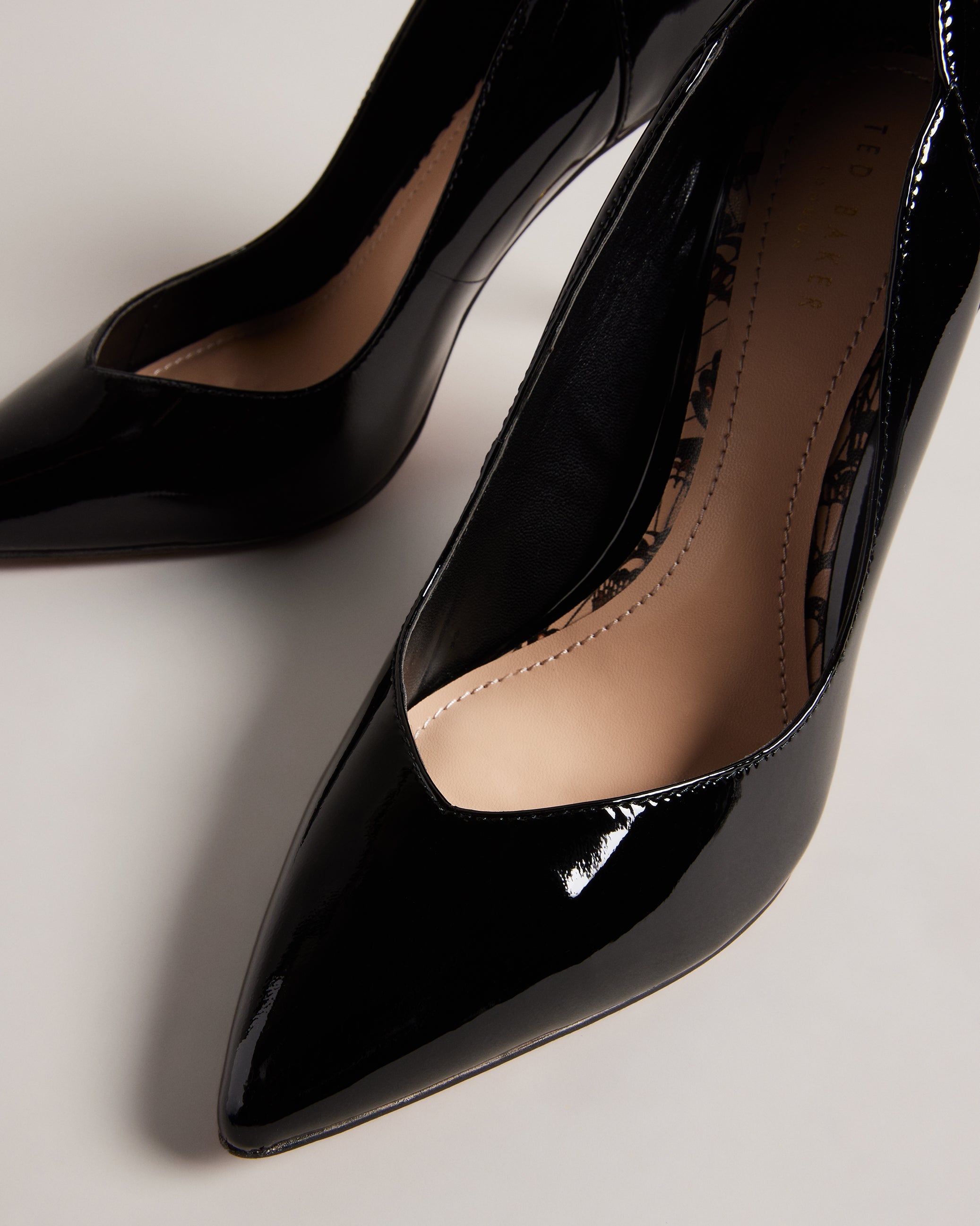 Orlinay Patent 100Mm Court Shoes Black