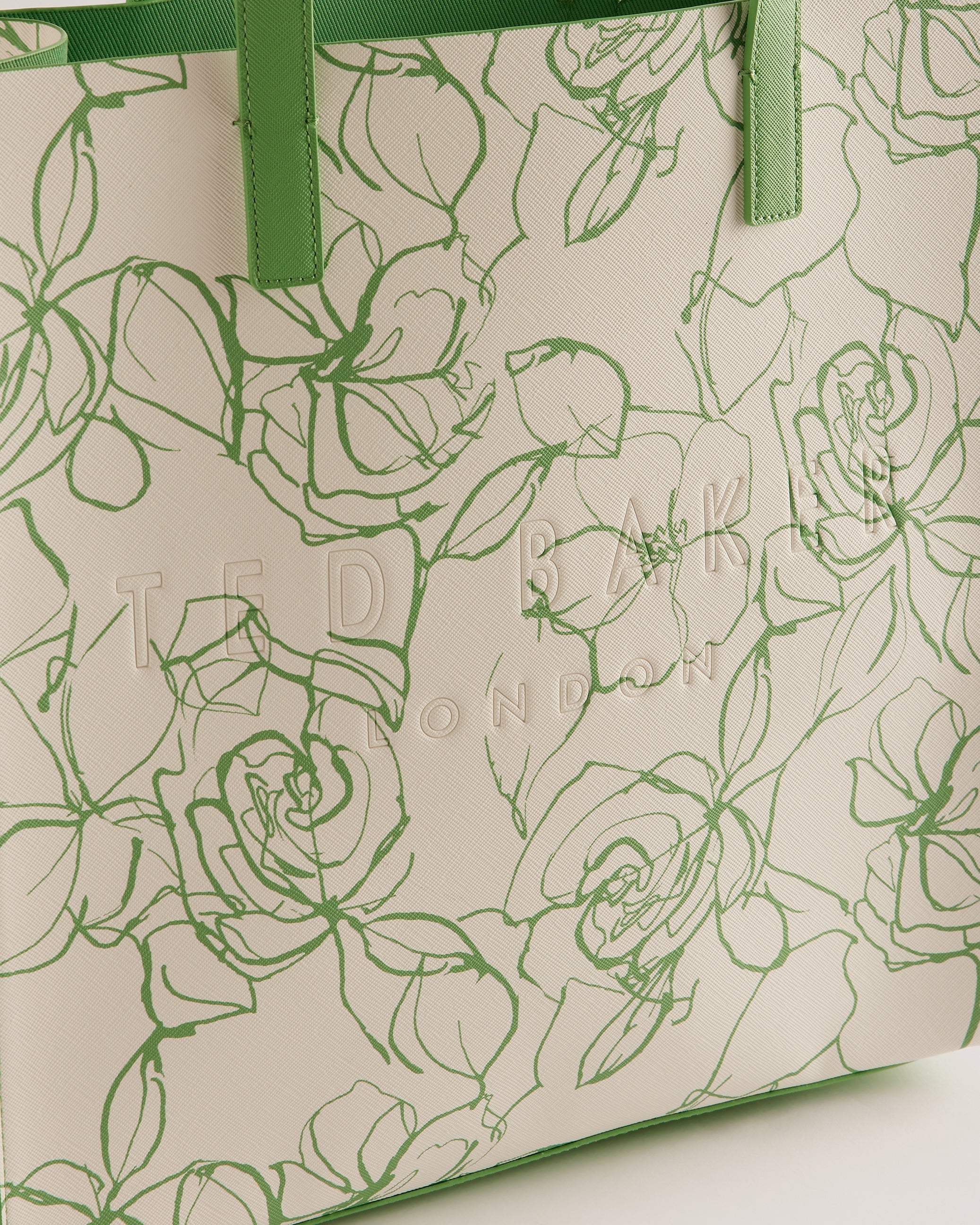 Linicon Linear Floral Medium Icon Bag Cream
