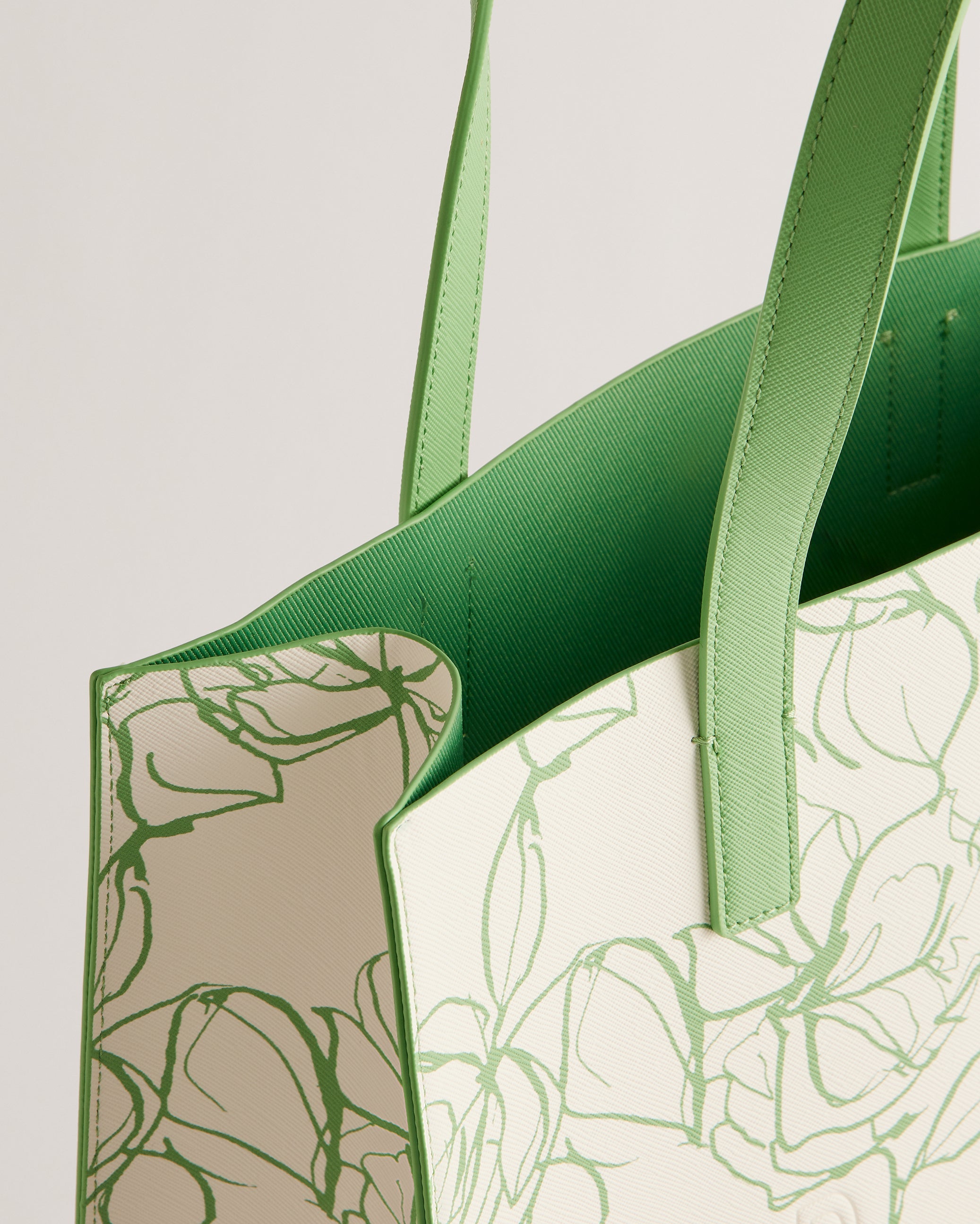 Linicon Linear Floral Medium Icon Bag Cream
