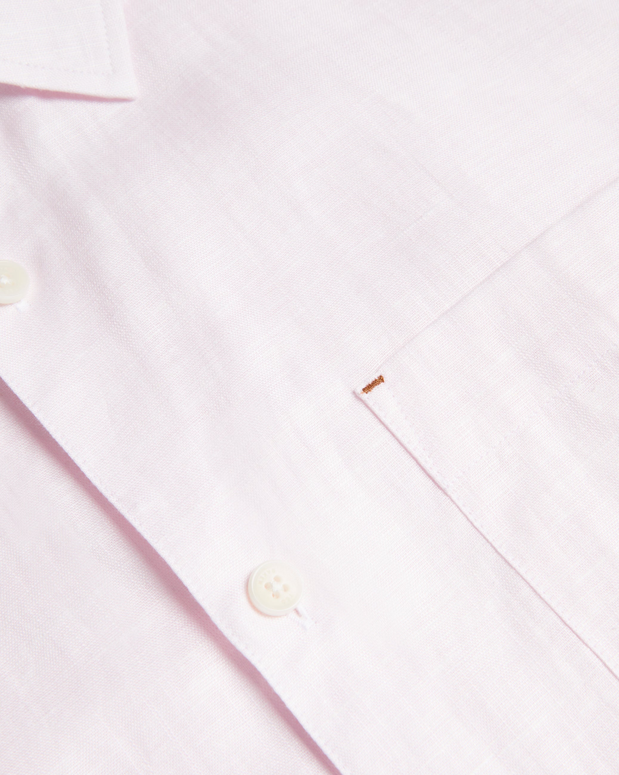 Palomas Short Sleeve Linen Cotton Shirt Lt-Pink