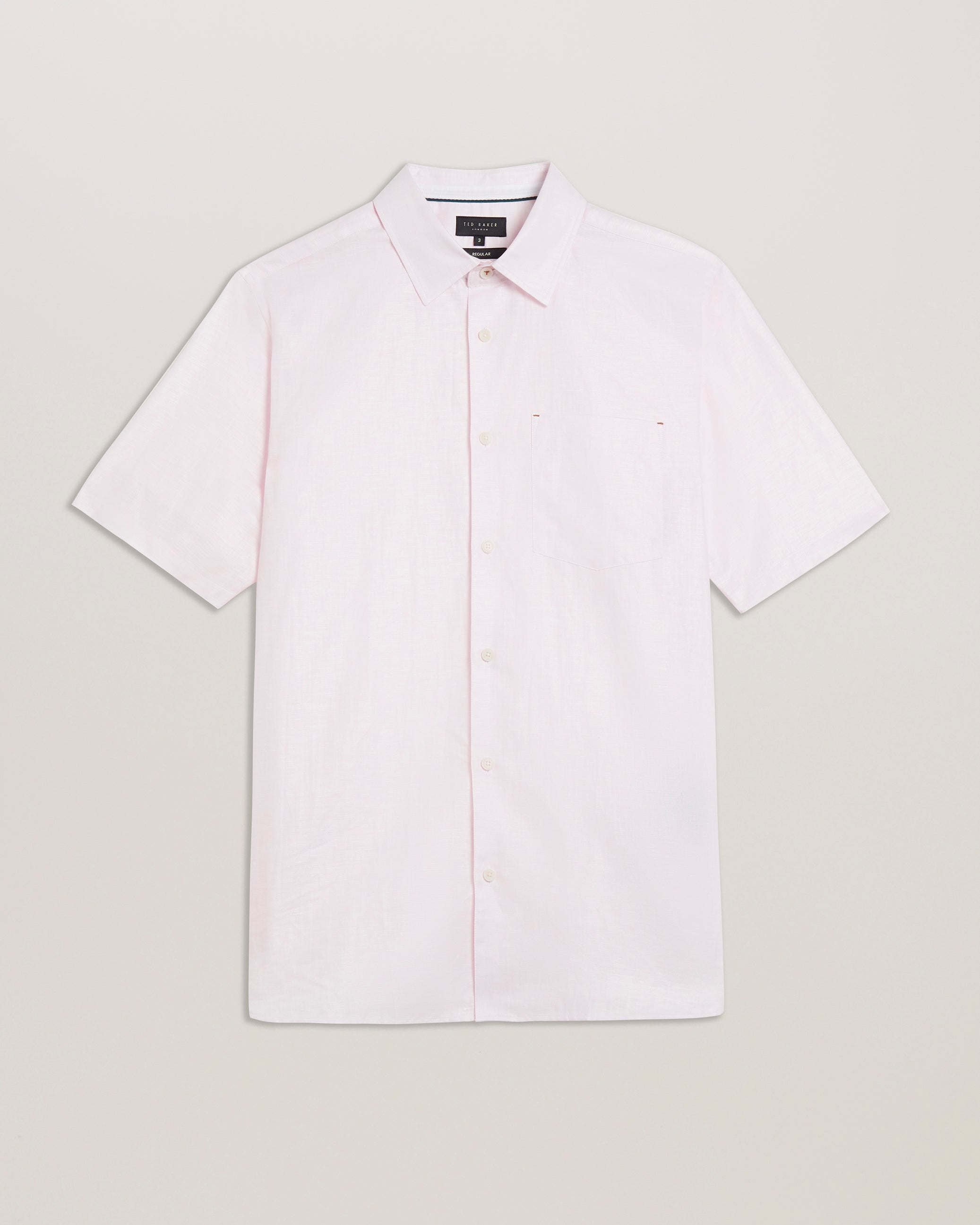 Palomas Short Sleeve Linen Cotton Shirt Lt-Pink
