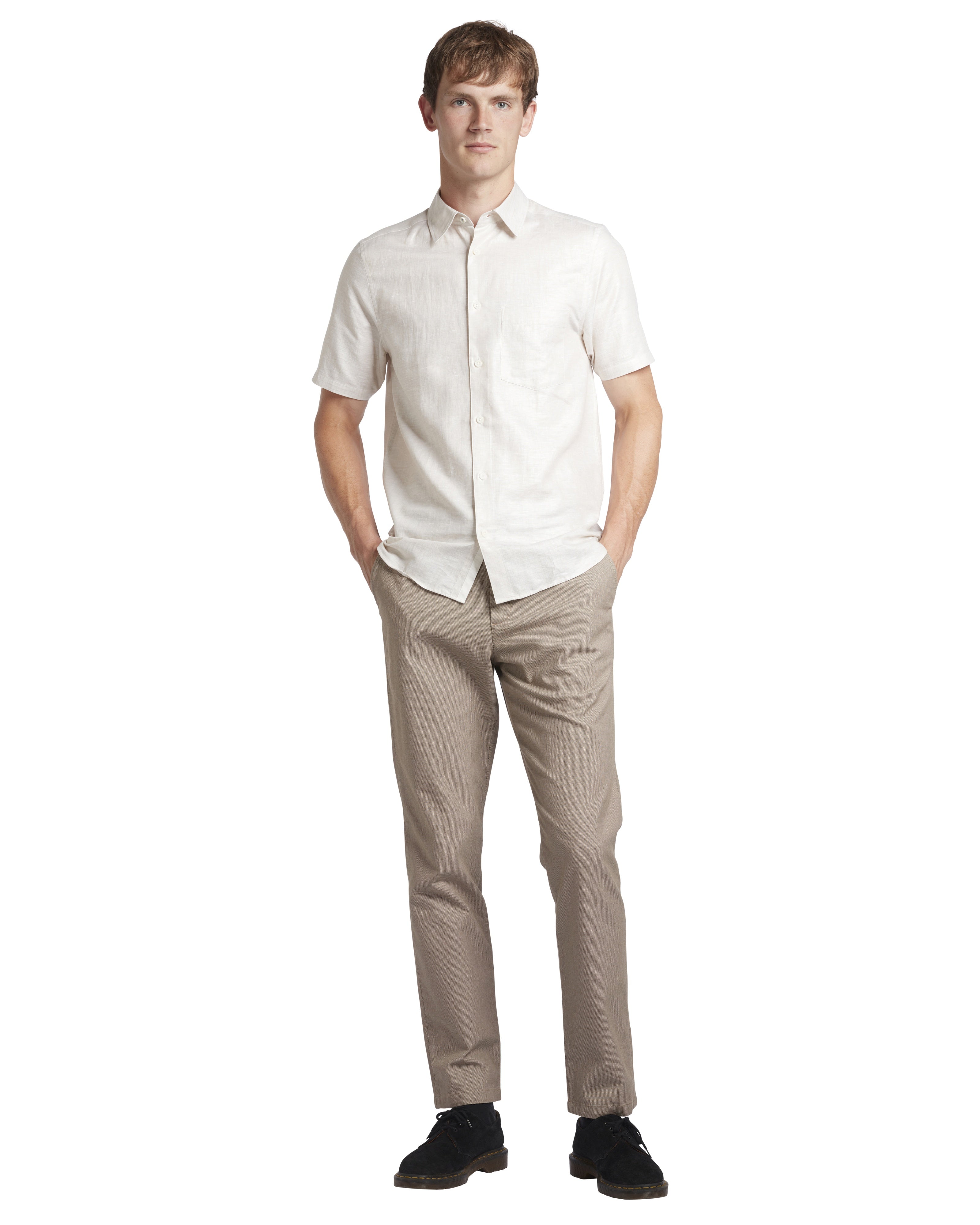 Palomas Ss Linen Shirt Stone