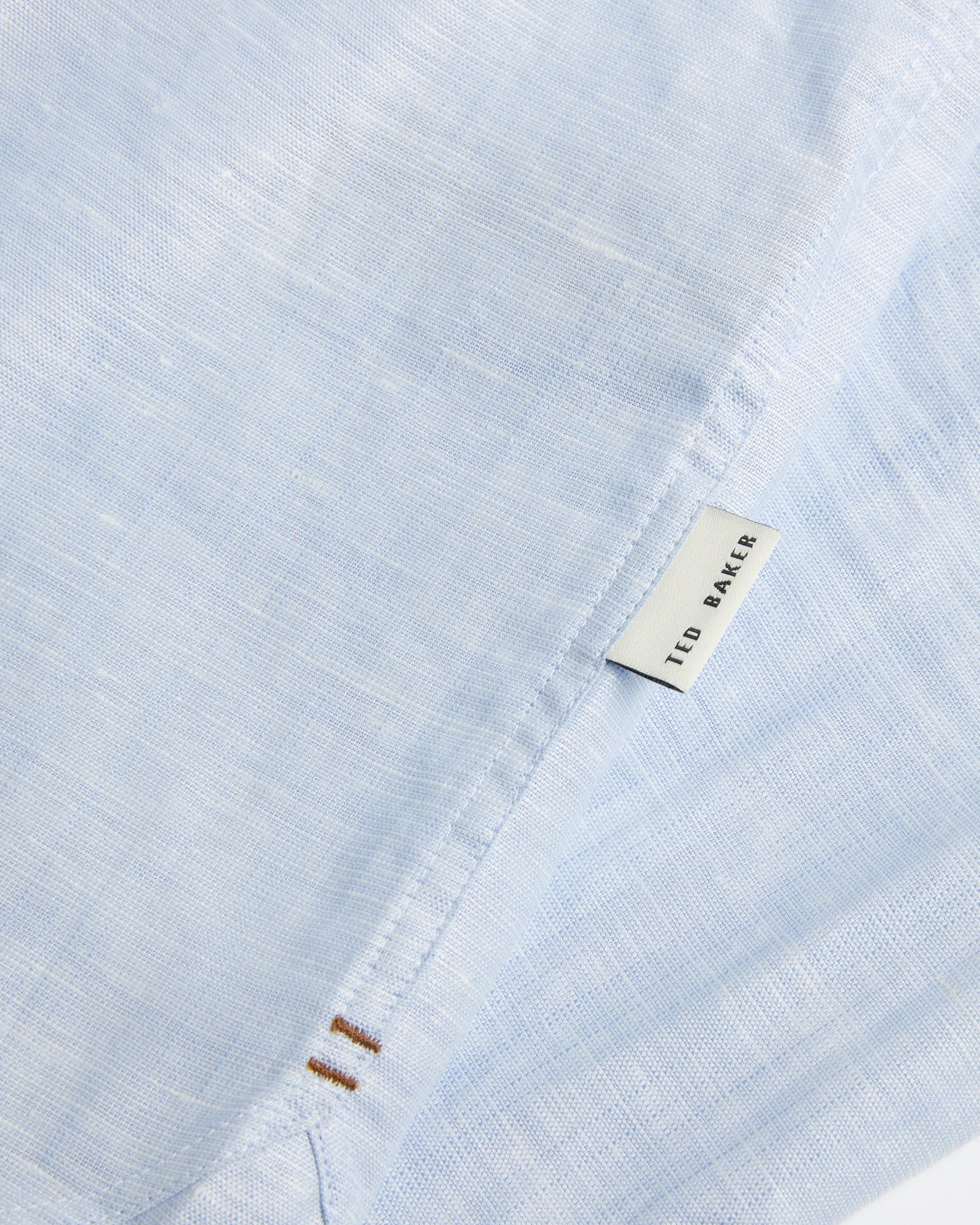 Romeos Ls Linen Shirt Lt-Blue