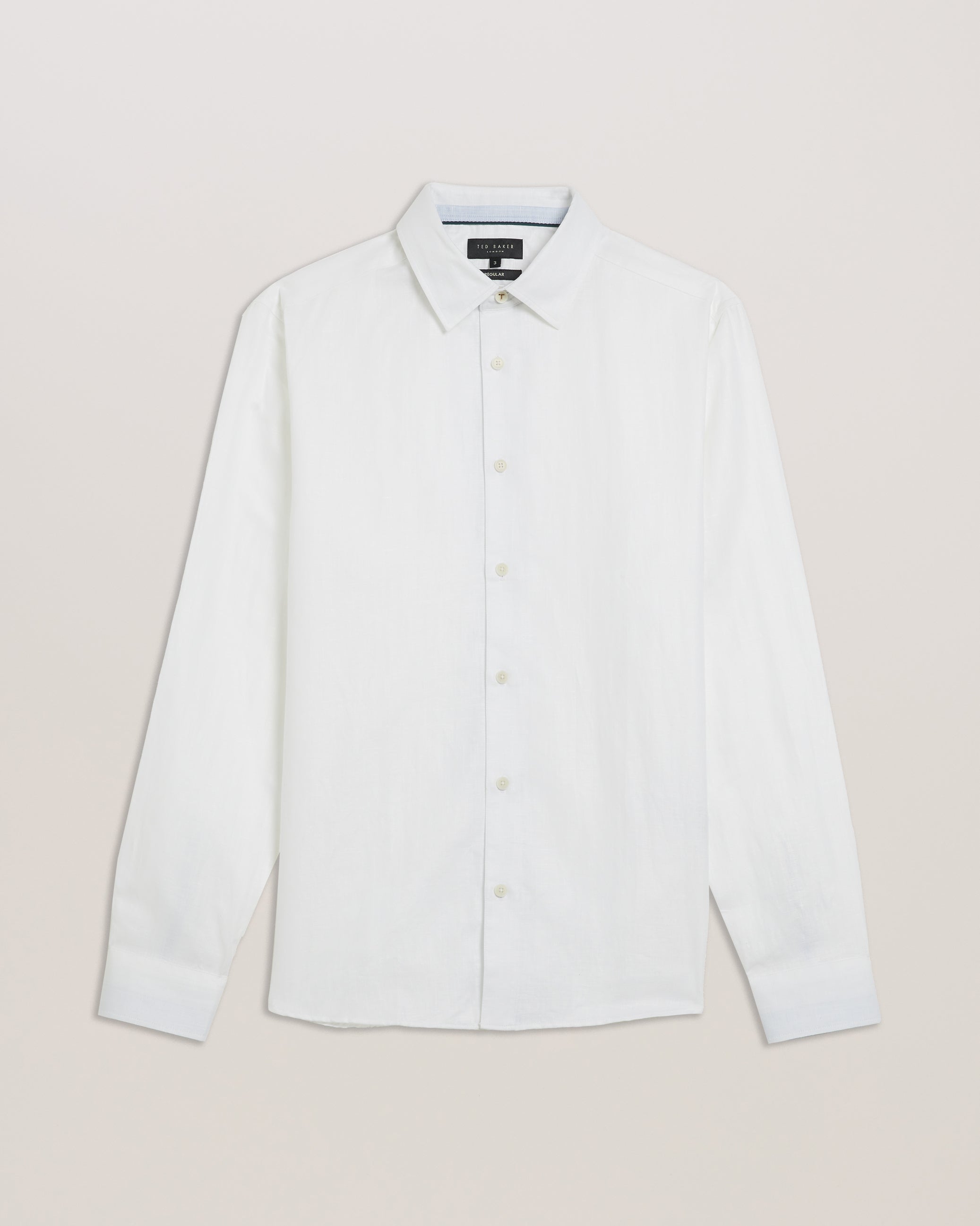 Romeos Ls Linen Shirt White