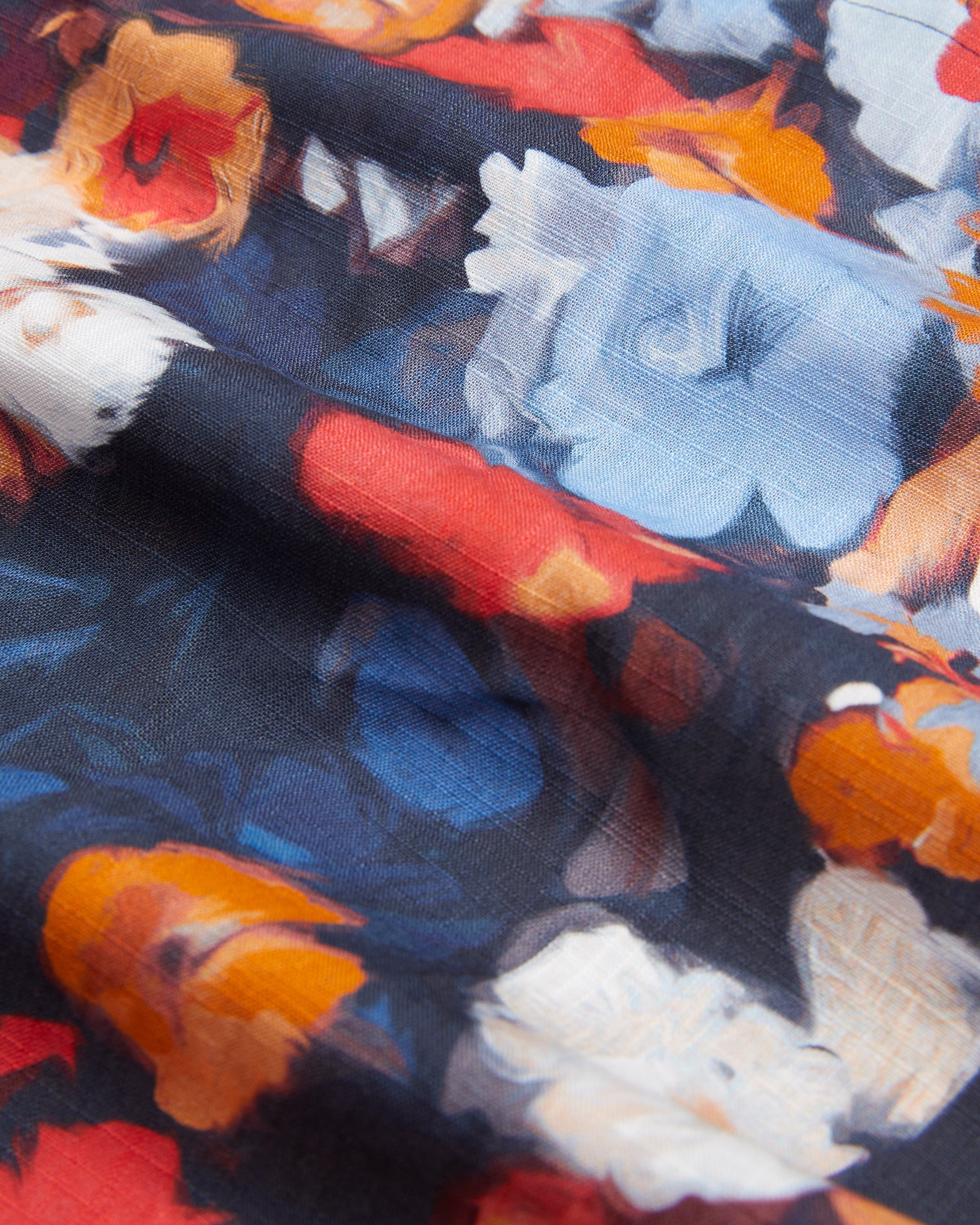 Pierres Ss Regular Camo Floral Shirt Dk-Blue