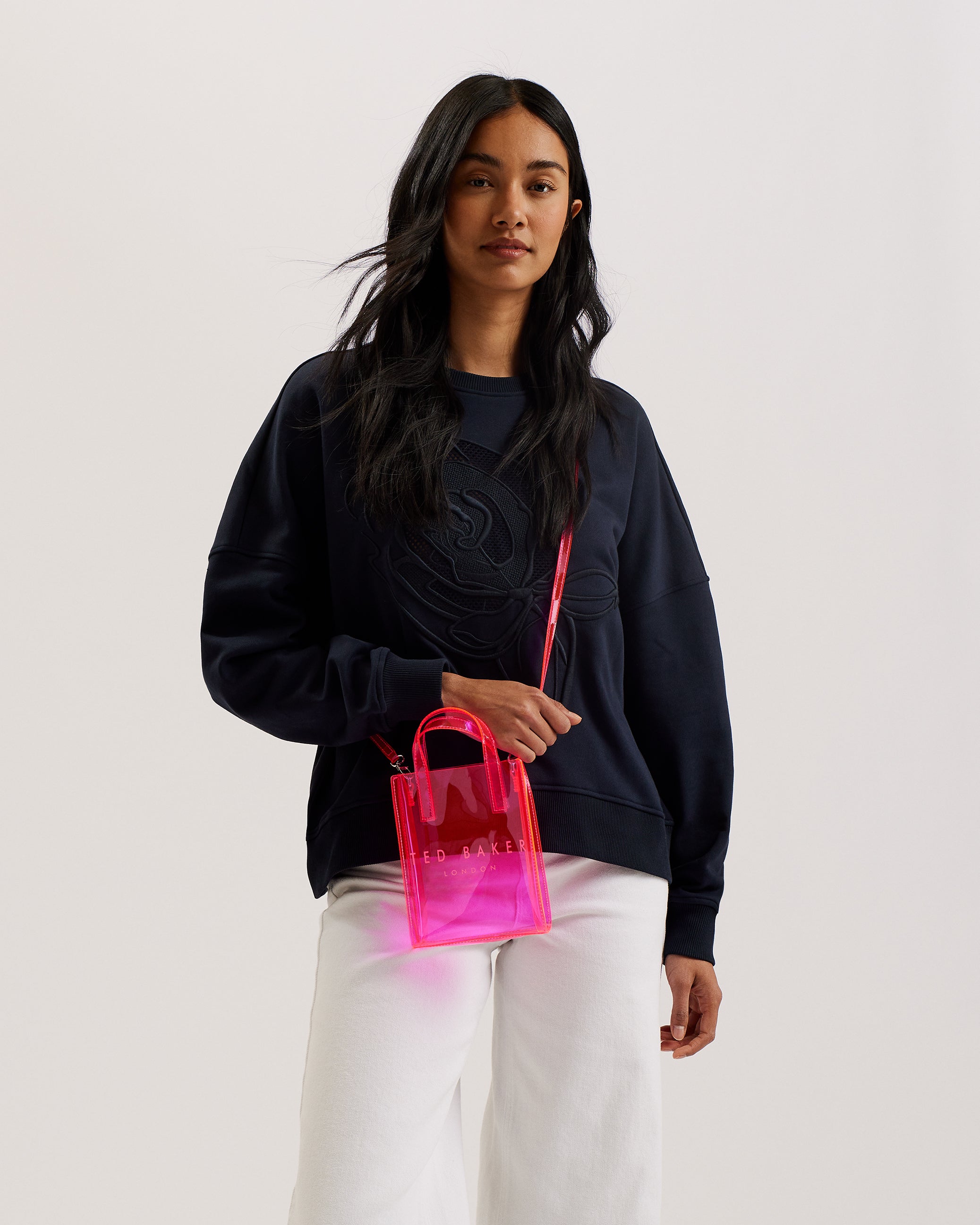 Sheacon Transparent Nano Icon Bag Brt-Pink