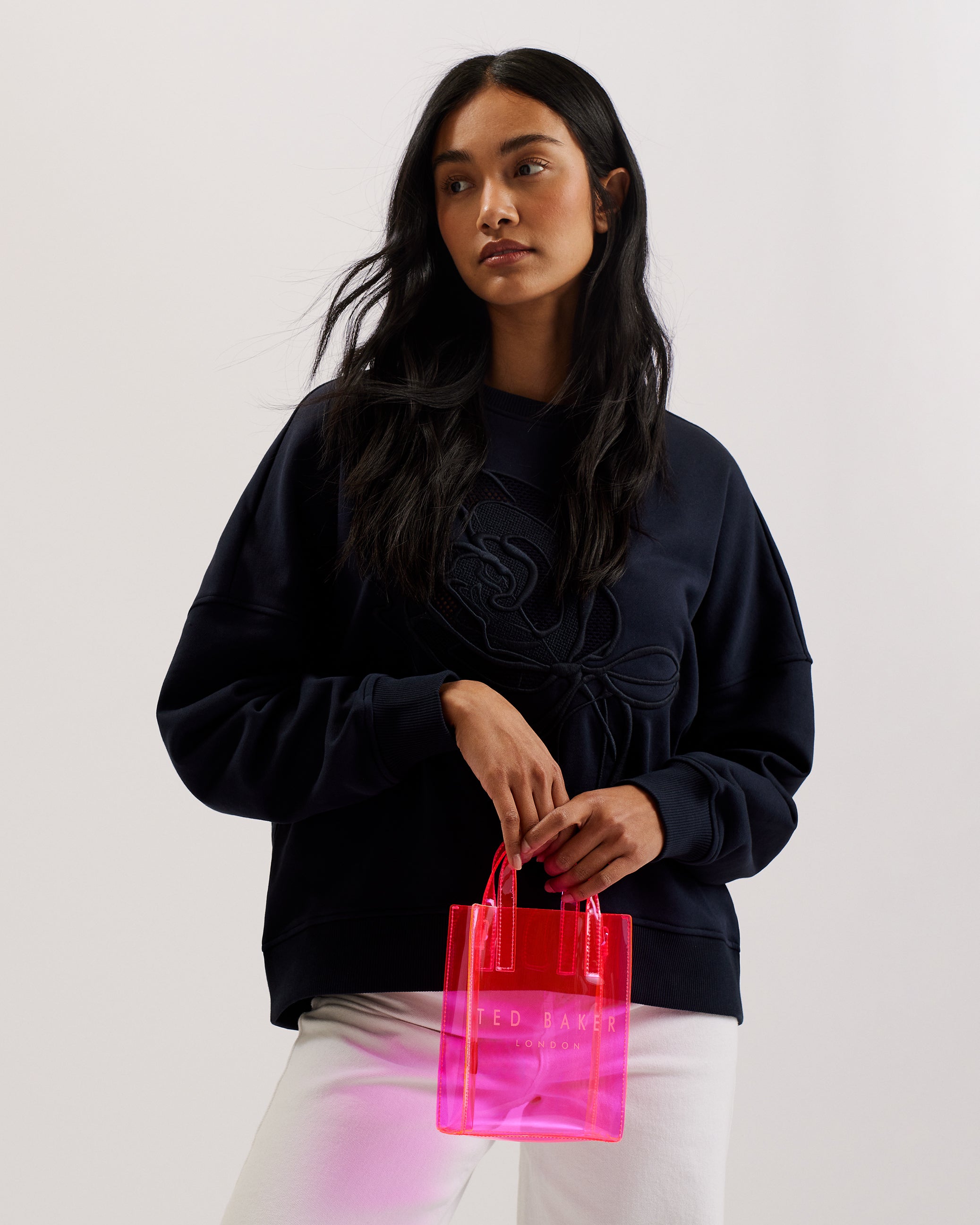 Sheacon Transparent Nano Icon Bag Brt-Pink
