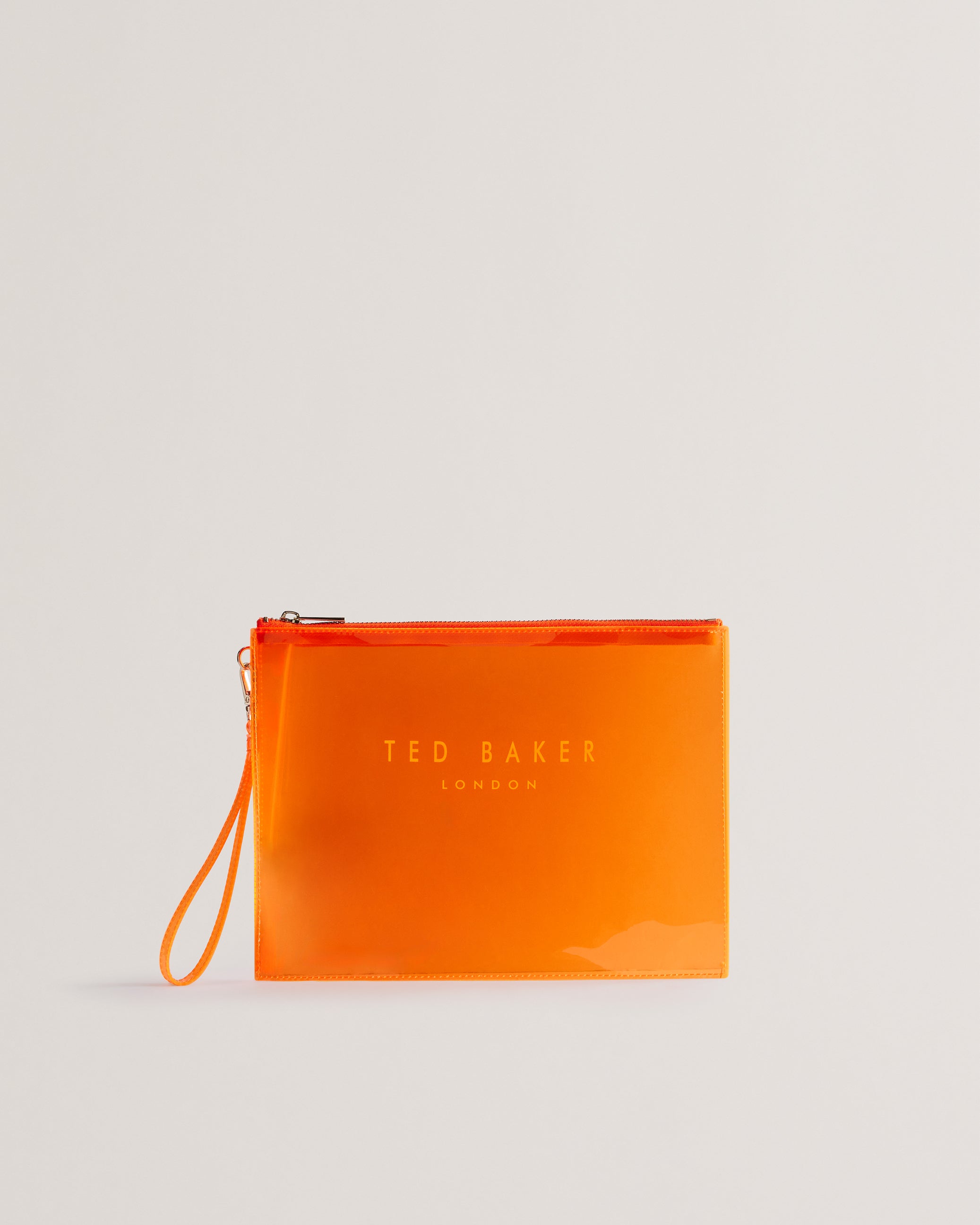 Sheikon Transparent Zip Top Pouch Brt-Orange