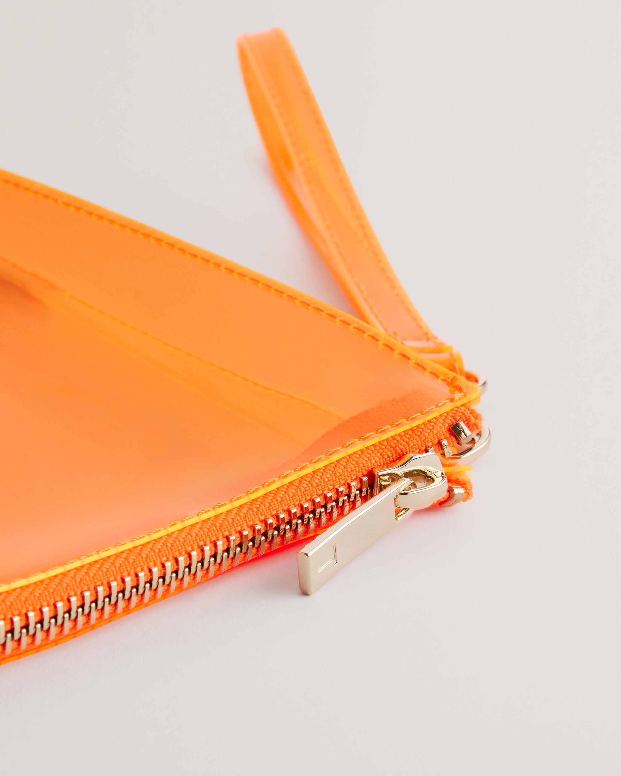 Sheikon Transparent Zip Top Pouch Brt-Orange