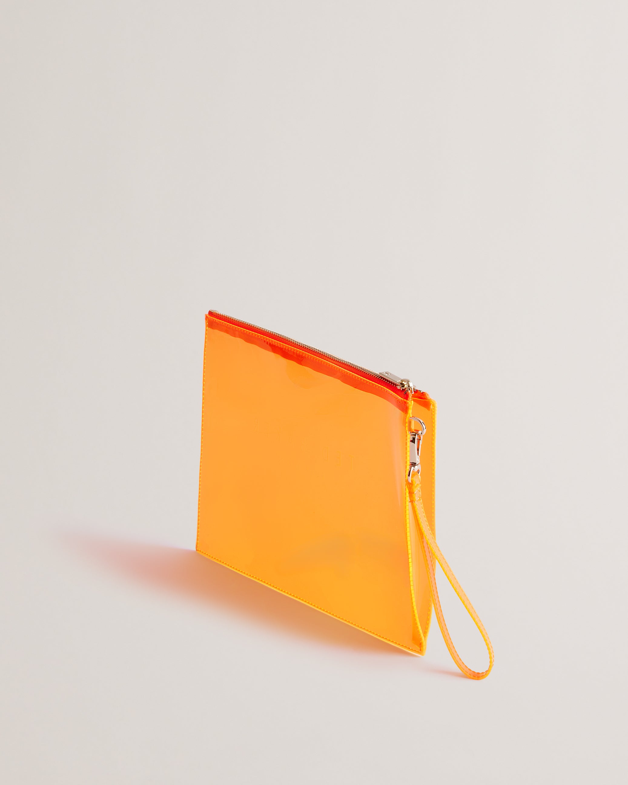 Sheikon Transparent Zip Top Pouch Brt-Orange