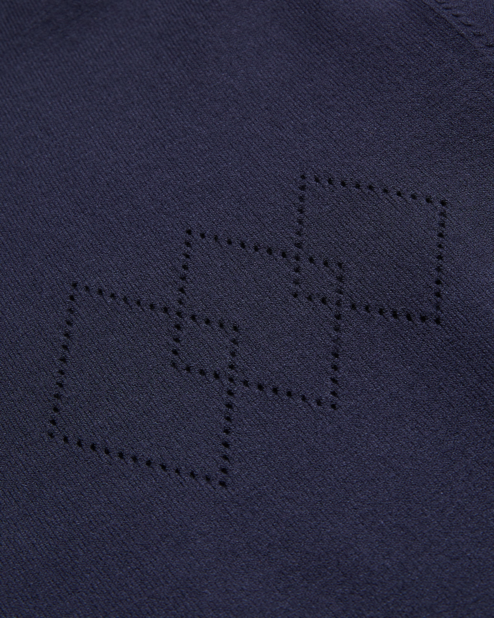 Dunow Ss Pointelle Diamond Polo Navy