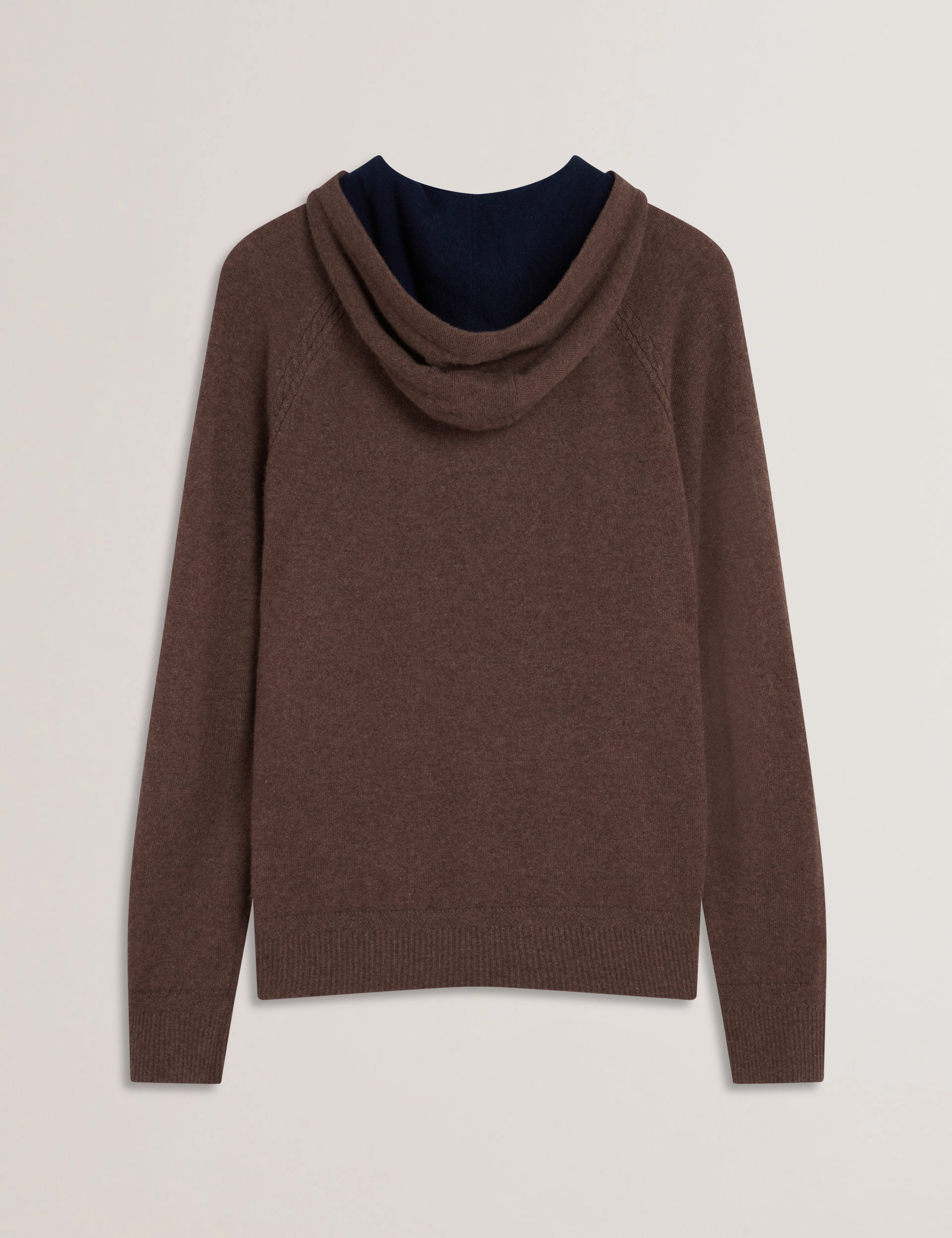 Hauxton Regular Cashmere Hoodie Brown