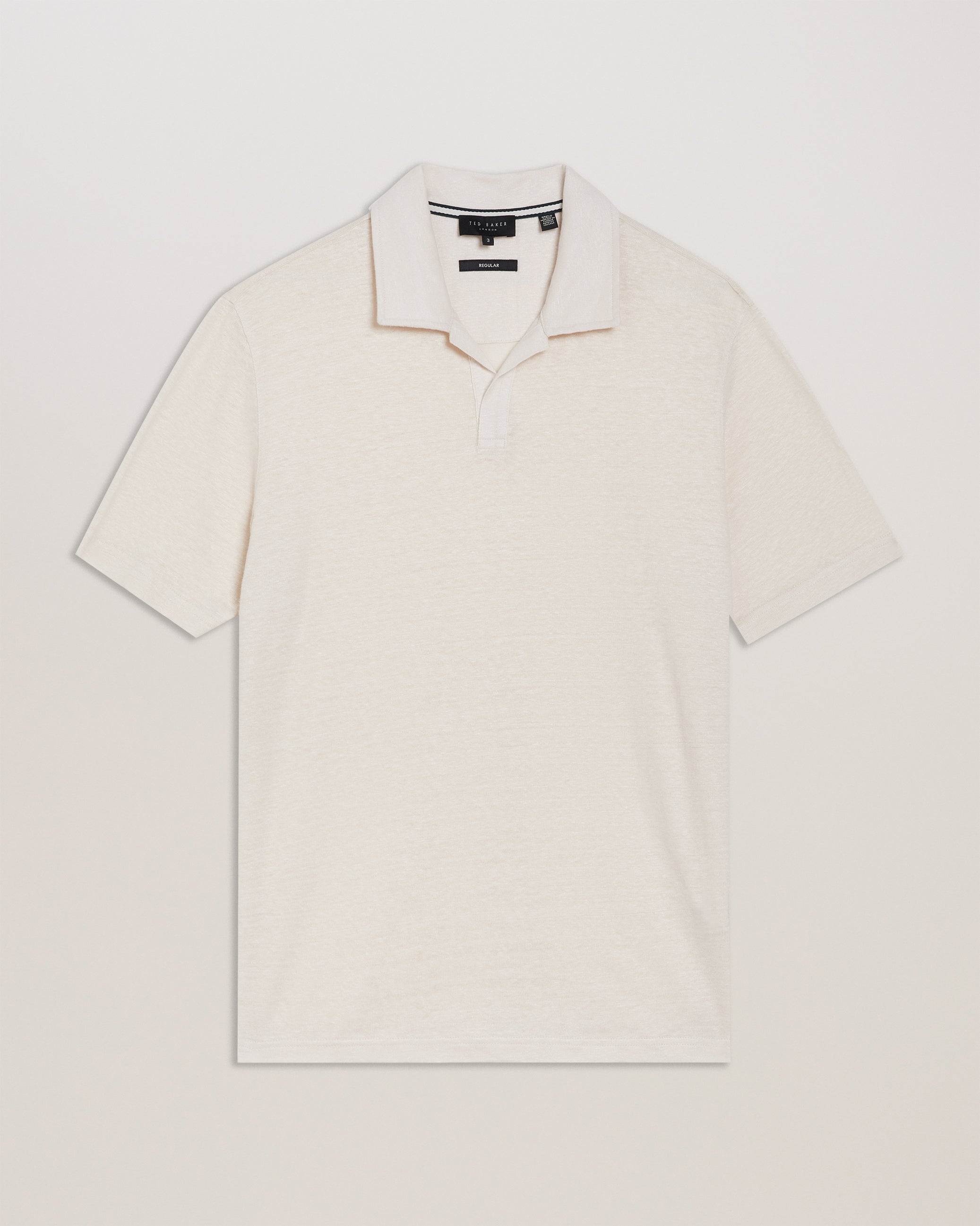 Flinpo Ss Regular Linen Polo Stone