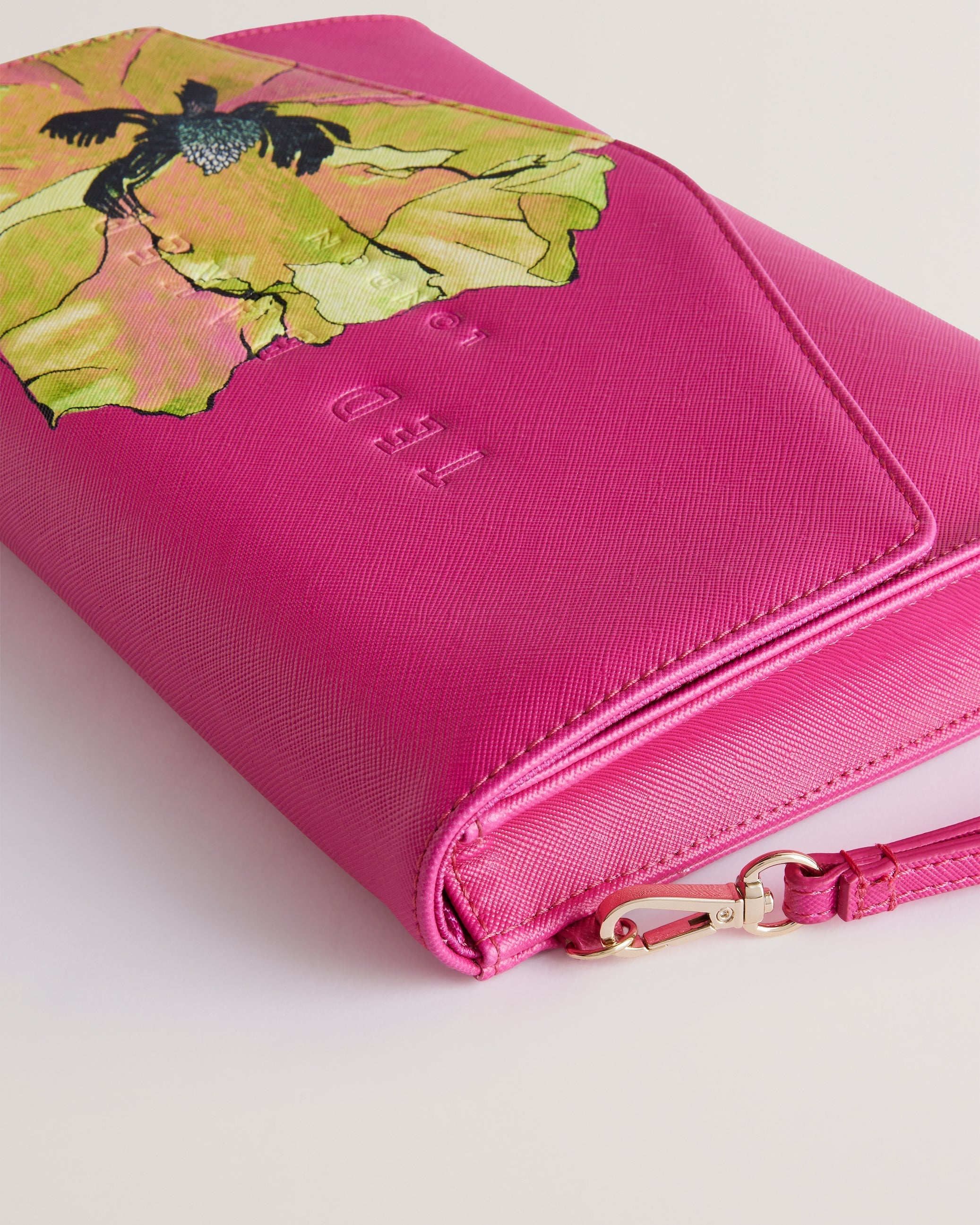 Mielliy Floral Printed Icon Clutch Bag Brt-Pink