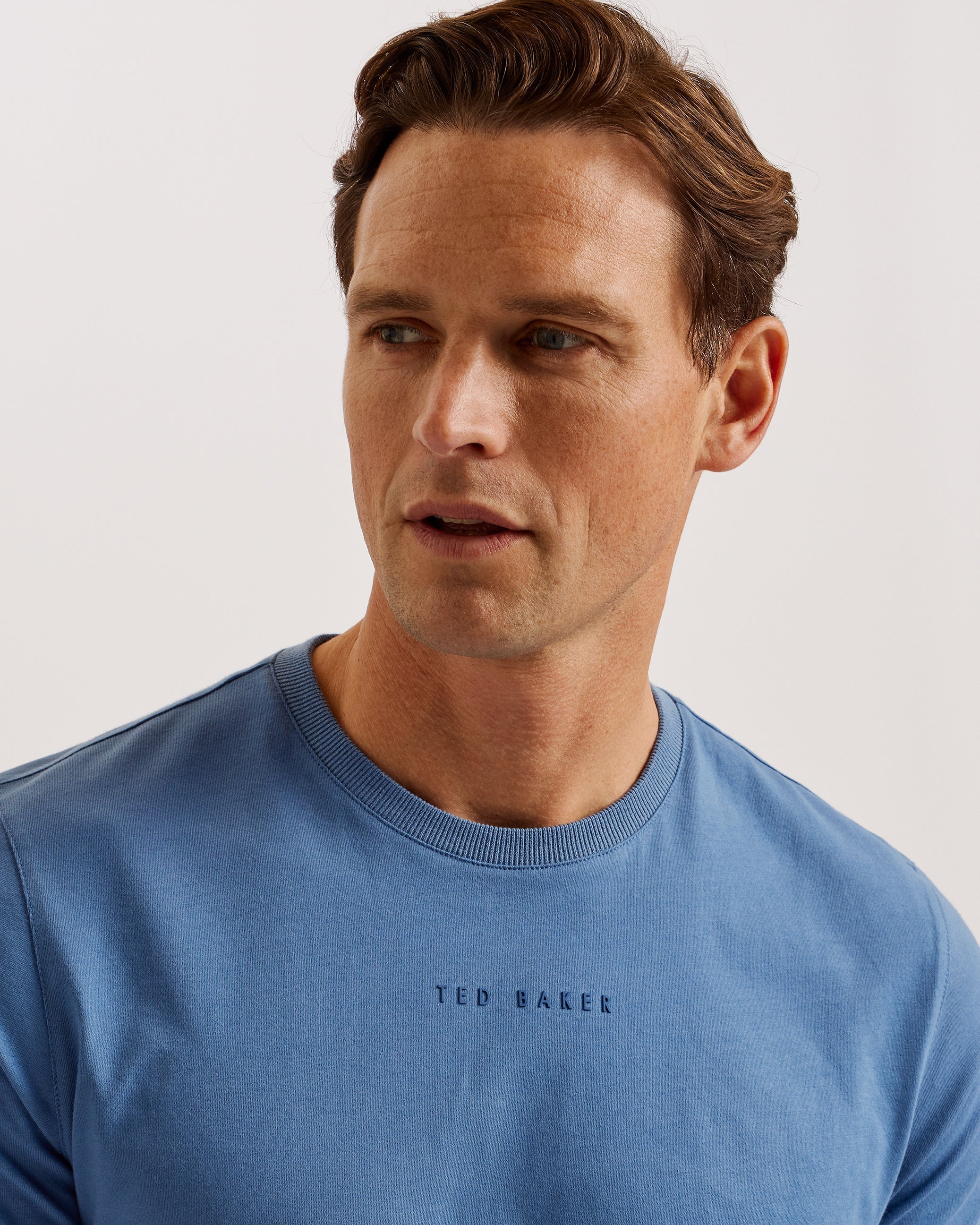 Wiskin Ss Regular Branded T-Shirt Dk-Blue