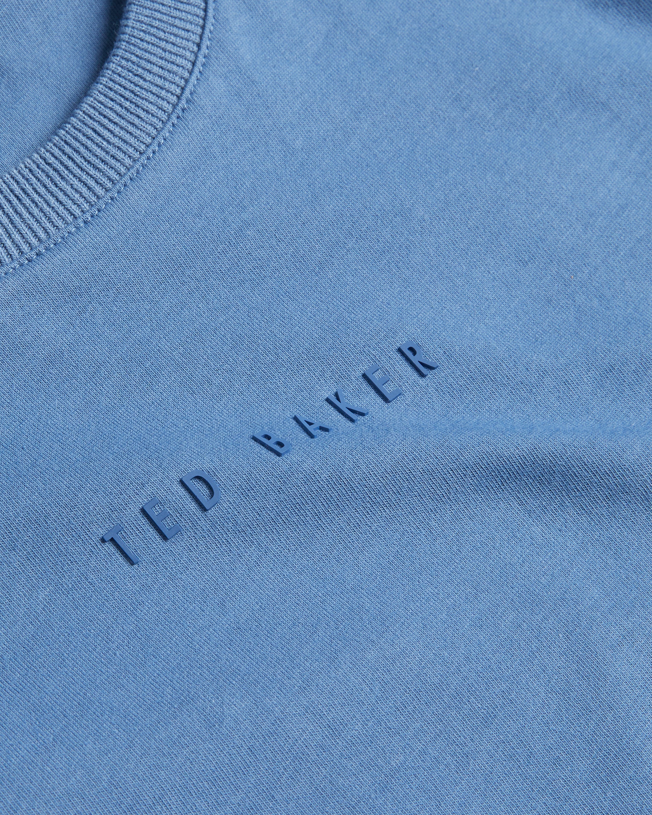 Wiskin Ss Regular Branded T-Shirt Dk-Blue