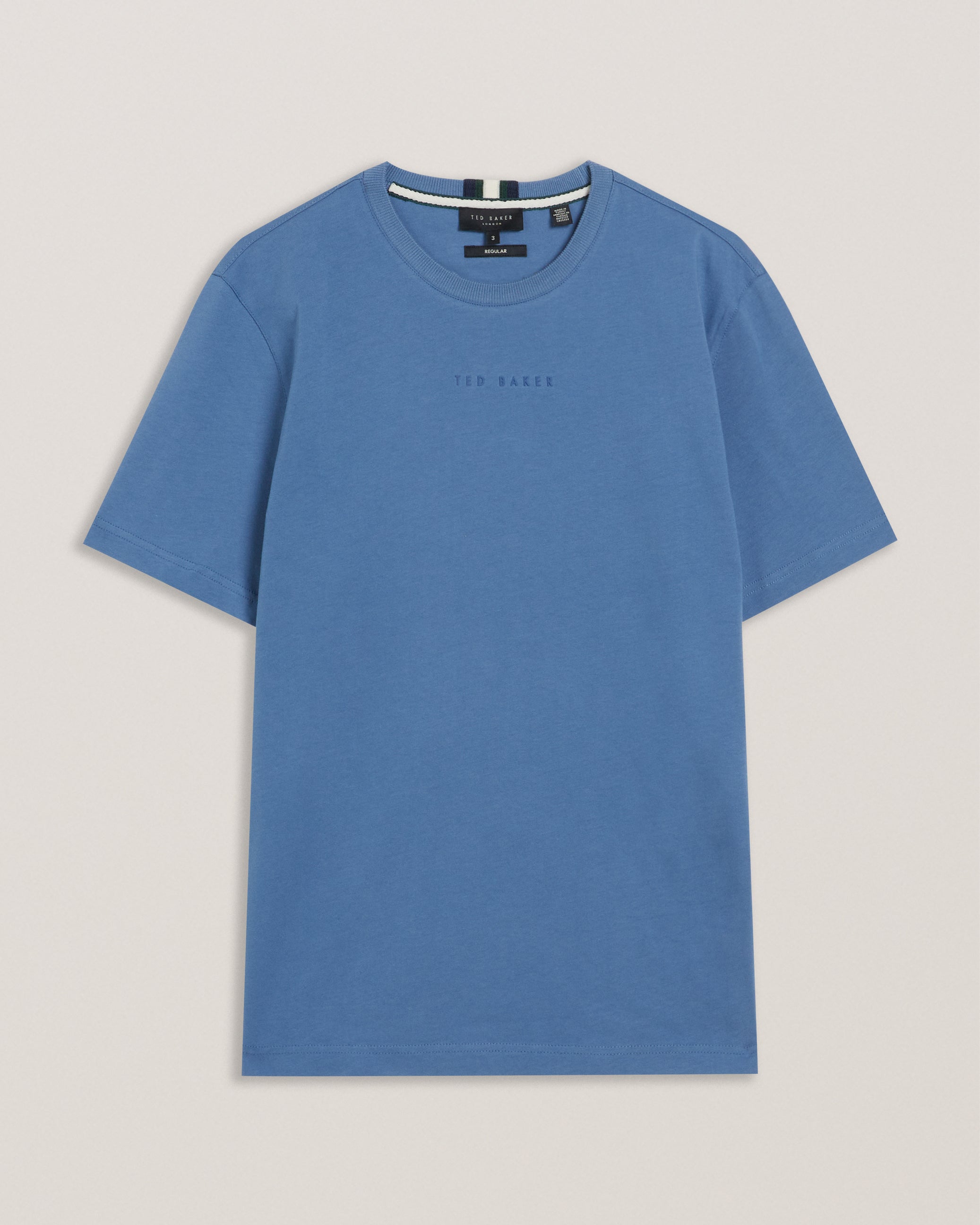 Wiskin Ss Regular Branded T-Shirt Dk-Blue