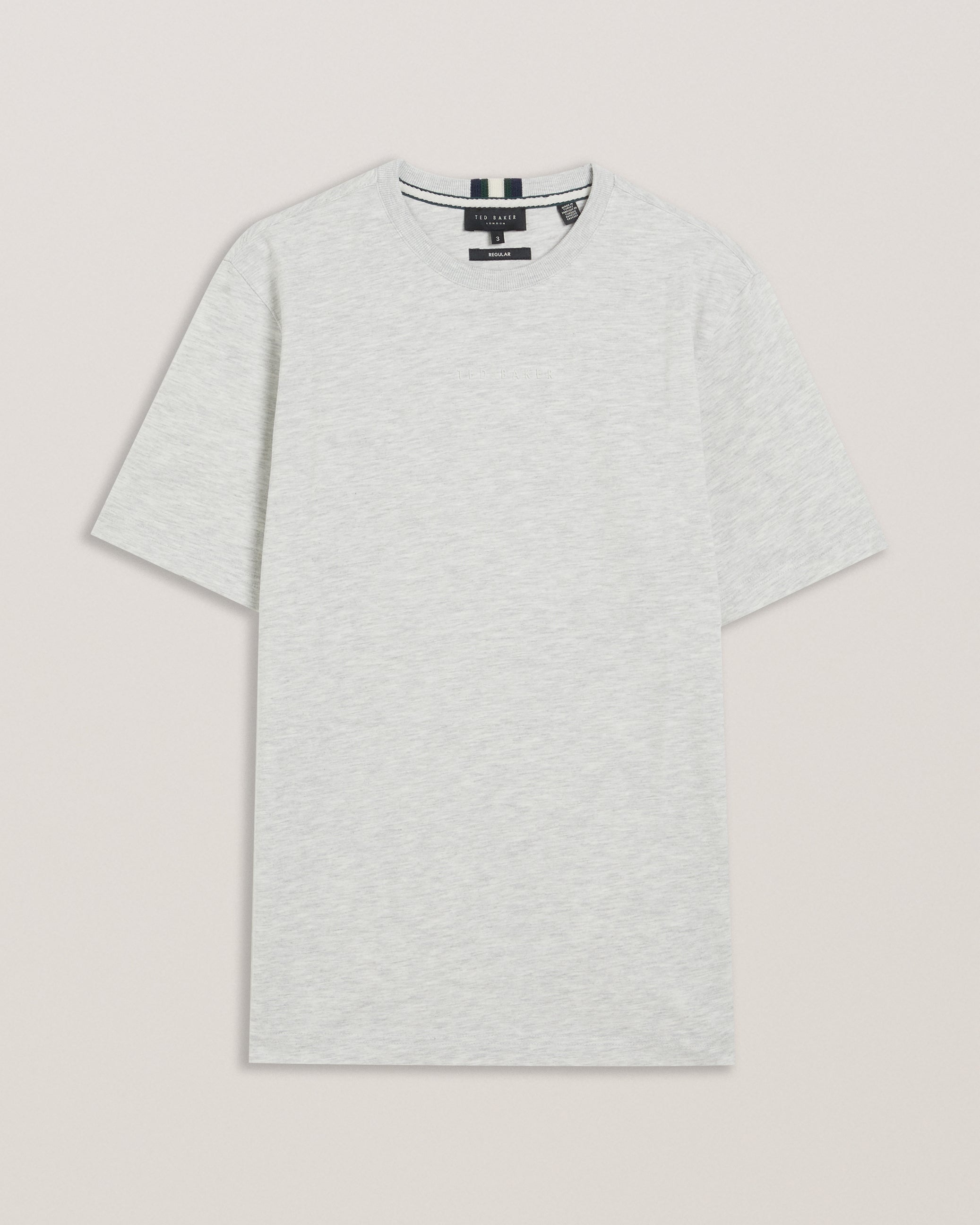 Wiskin Ss Regular Branded T-Shirt Grey-Marl