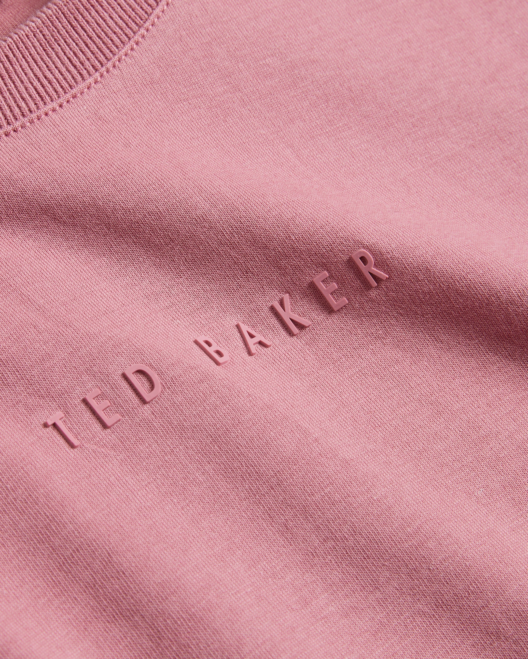 Wiskin Ss Regular Branded T-Shirt Mid-Pink