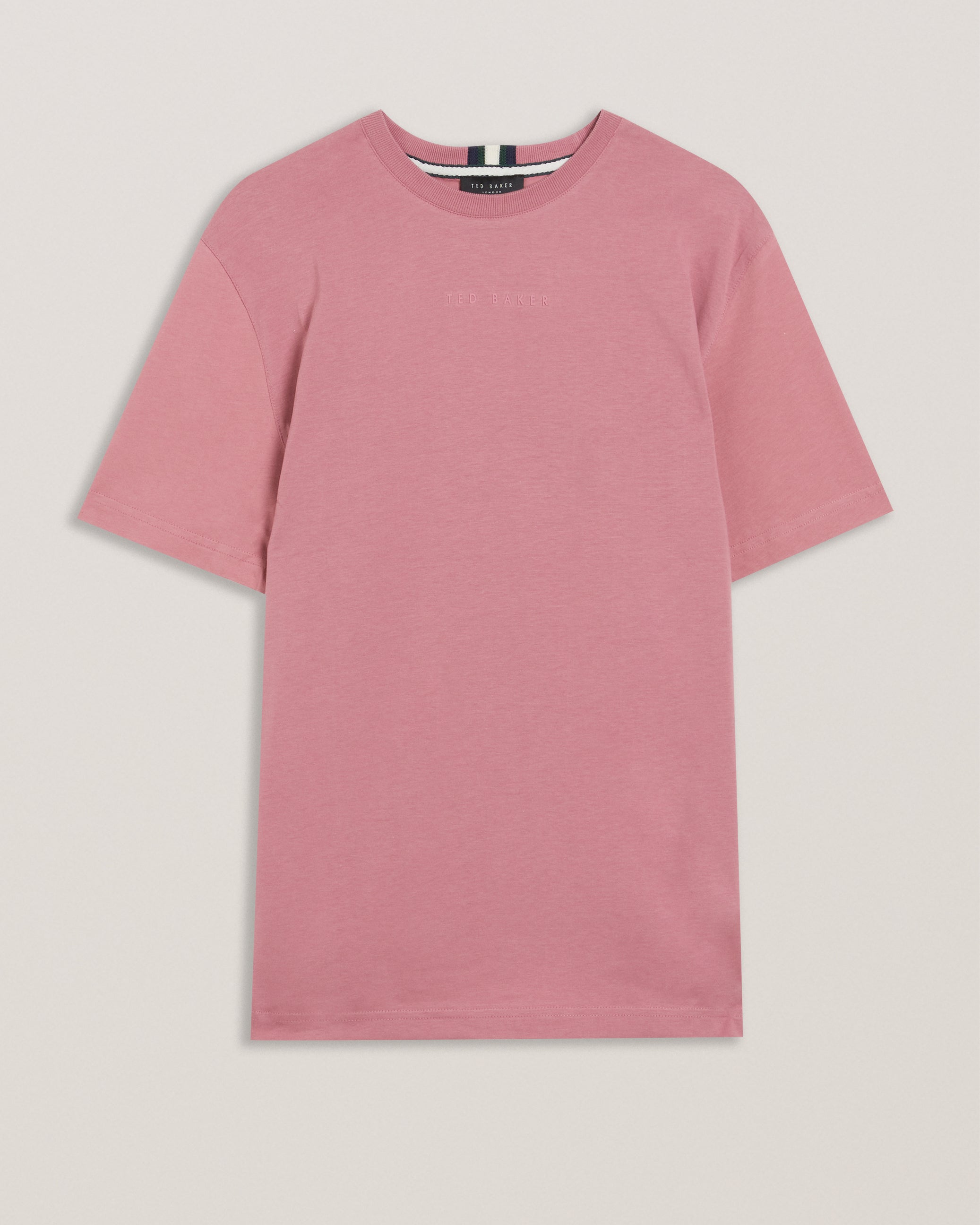 Wiskin Ss Regular Branded T-Shirt Mid-Pink