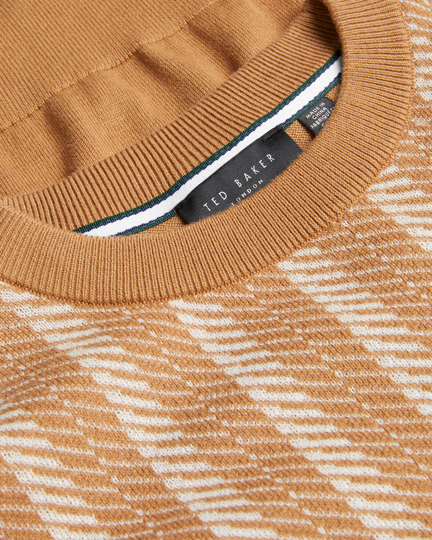 Enwich Ls Regular Jacquard Crew Neck Brown