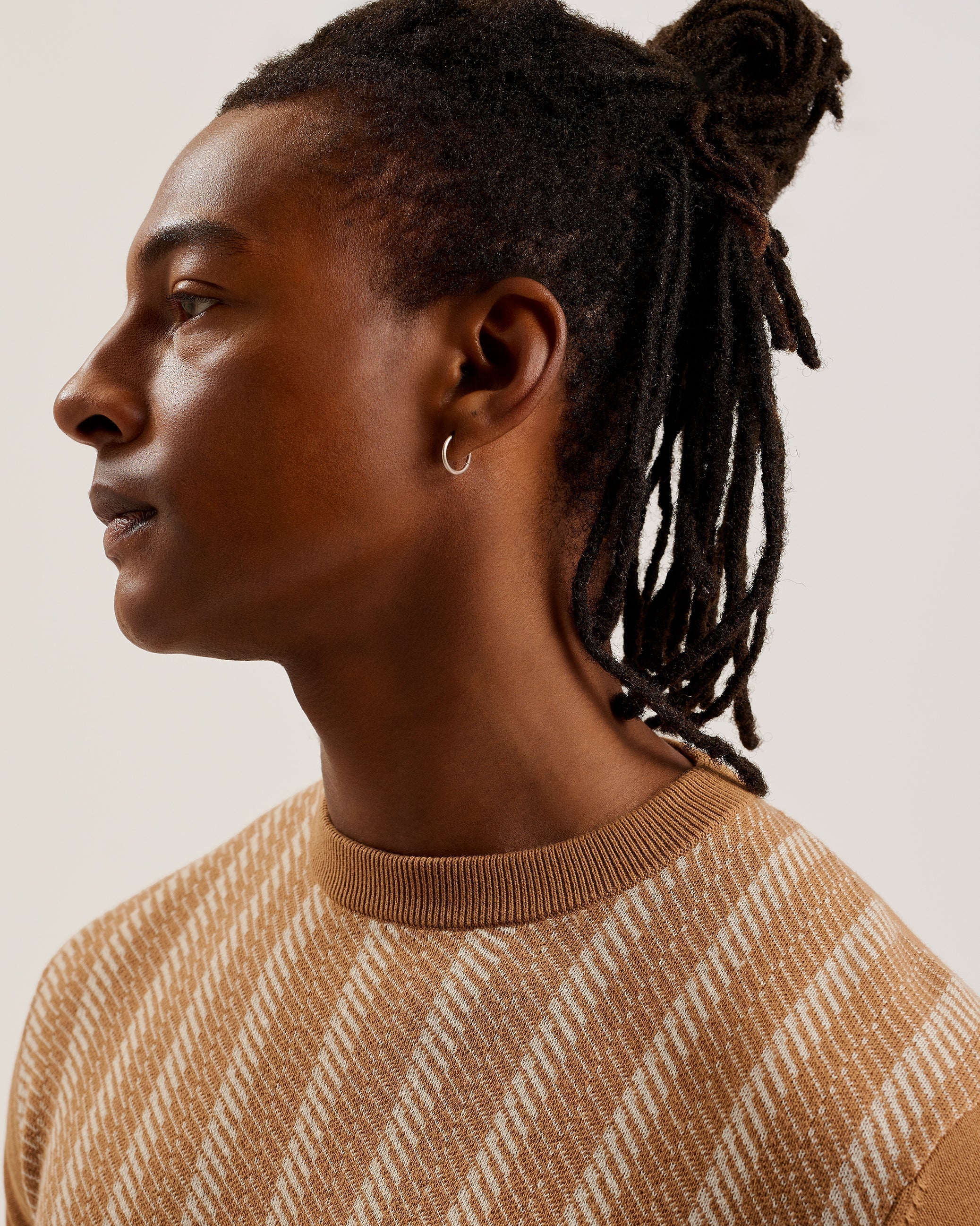 Enwich Ls Regular Jacquard Crew Neck Brown