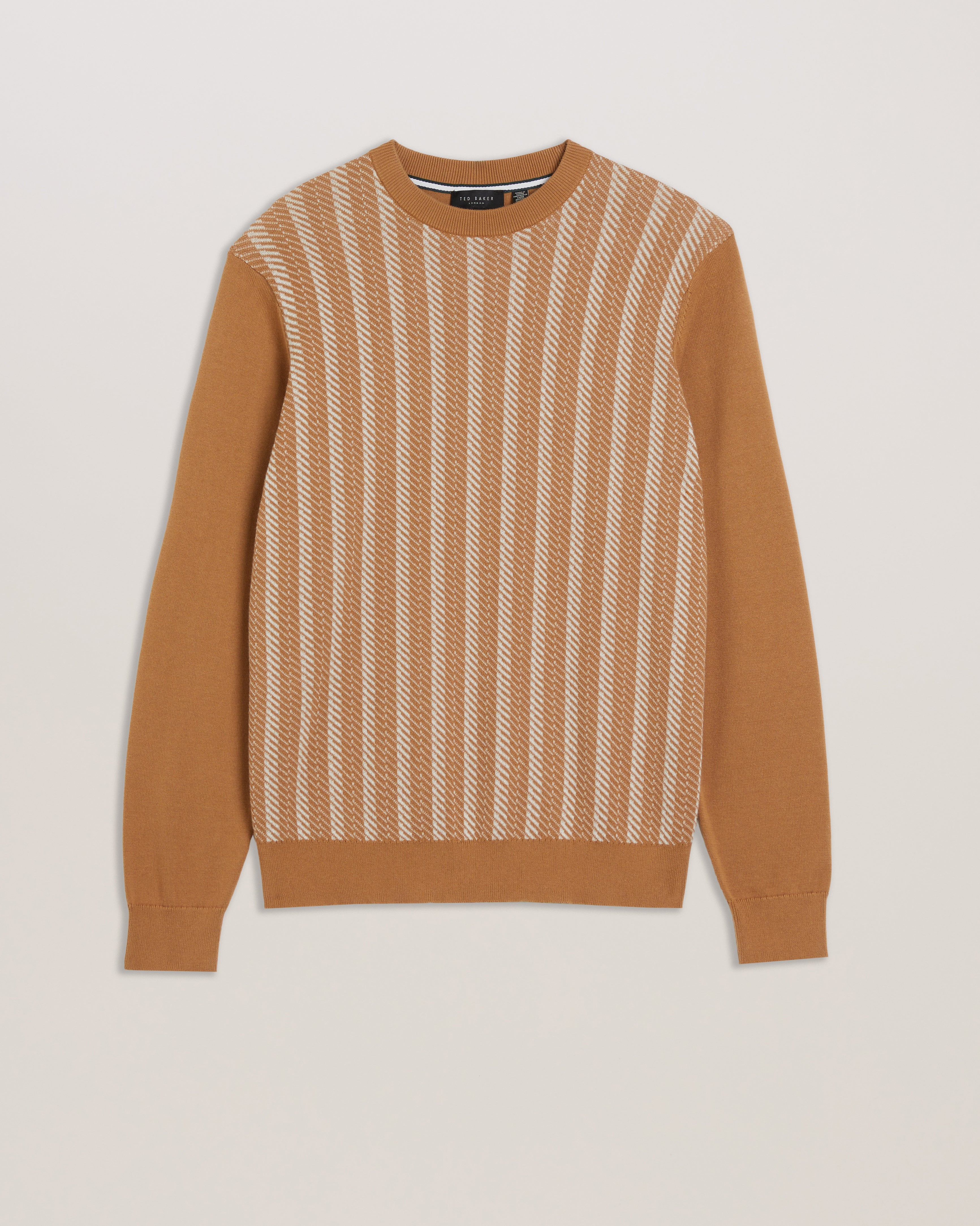 Enwich Ls Regular Jacquard Crew Neck Brown