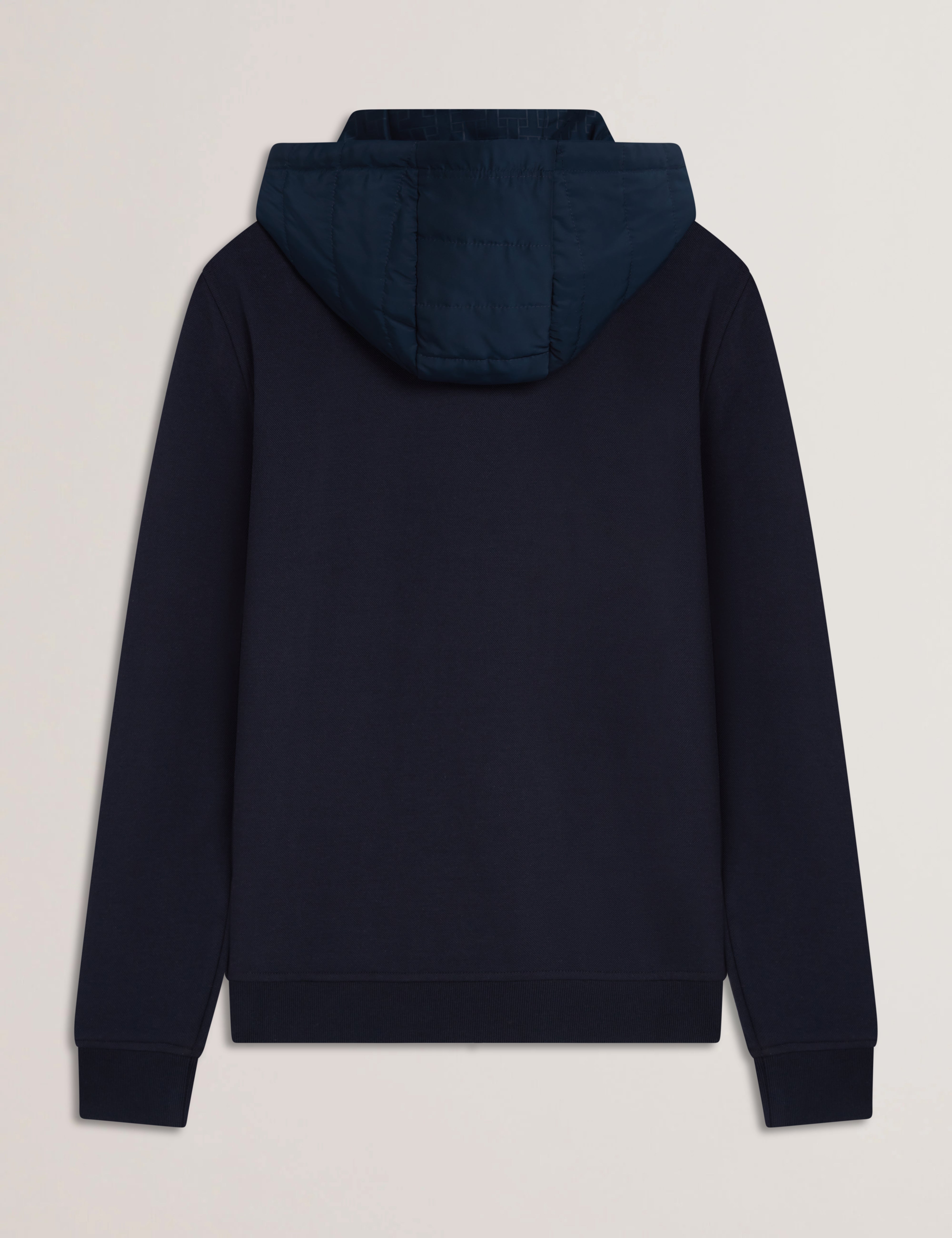 Adburys Regular Quilted Zip Hoodie Navy
