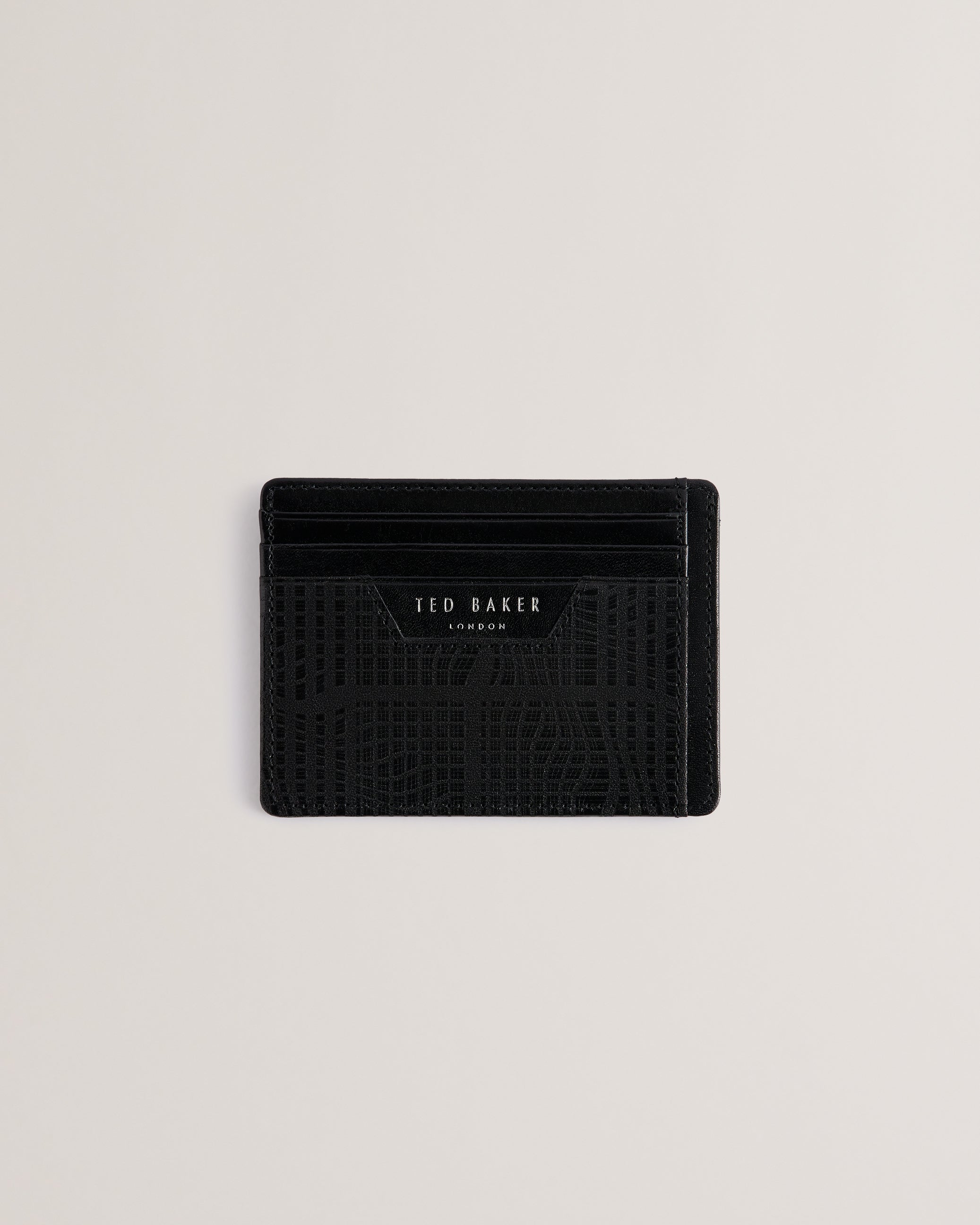 Etwood Etched Leather Belt & Cardholder Black