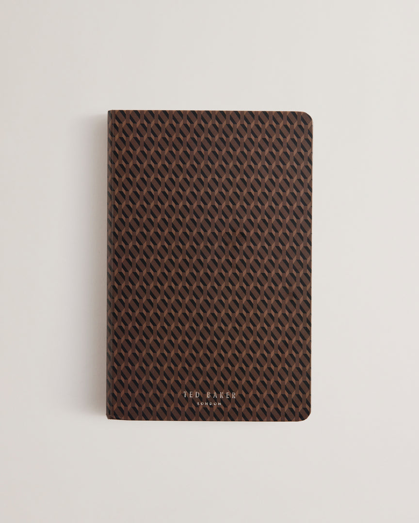 Deniii Printed A5 Notebook Brown
