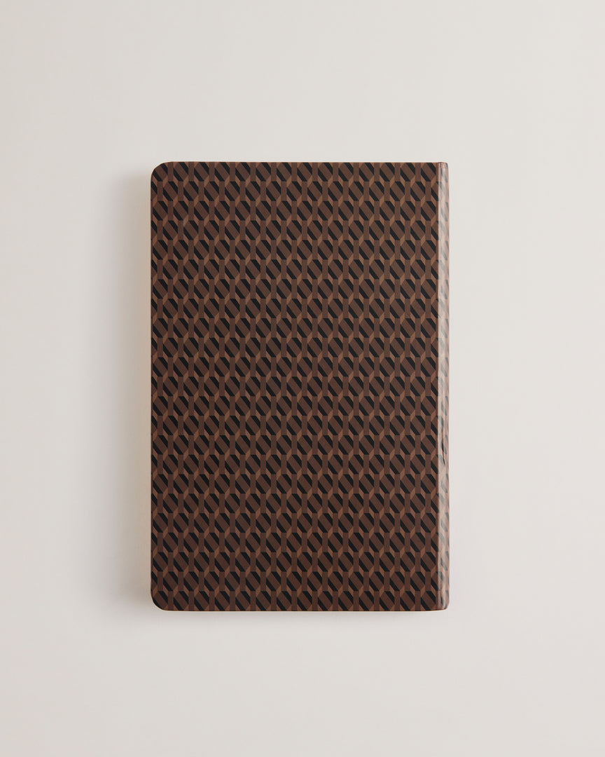 Deniii Printed A5 Notebook Brown