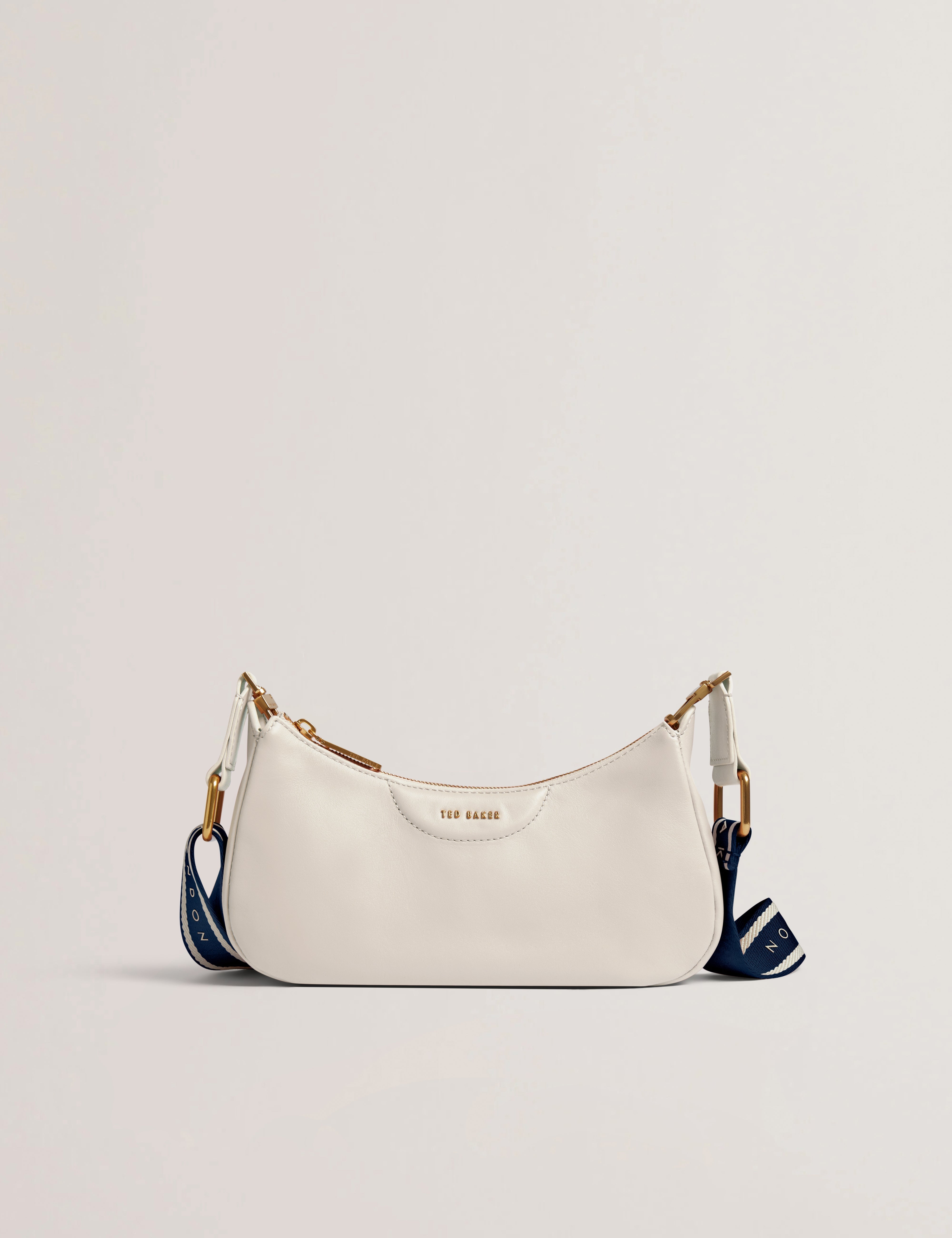 Essiy Webbing Leather Crossbody Bag Ecru