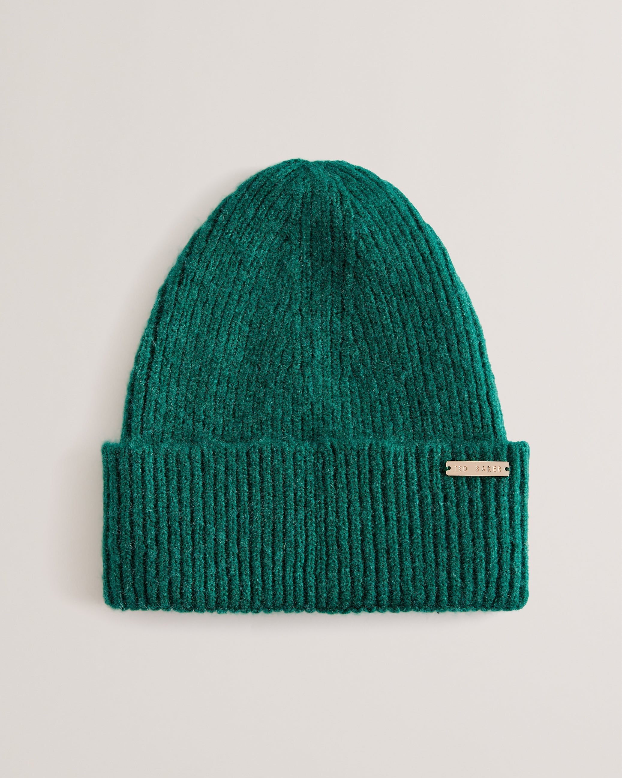 Lidiaas Knitted Ribbed Beanie Hat Brt-Green