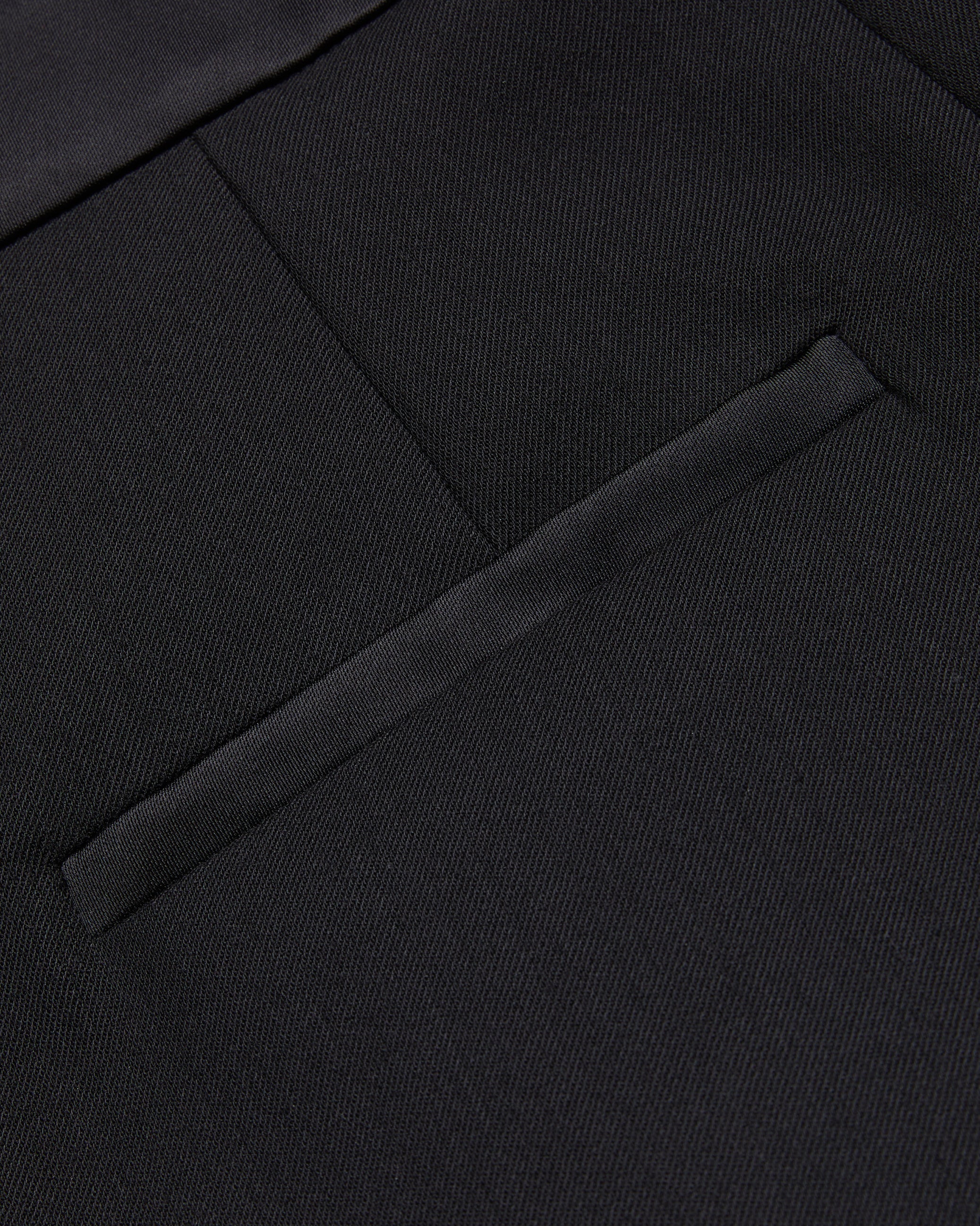 Jingut Contrast Satin Tailored Tapered Trouser Black