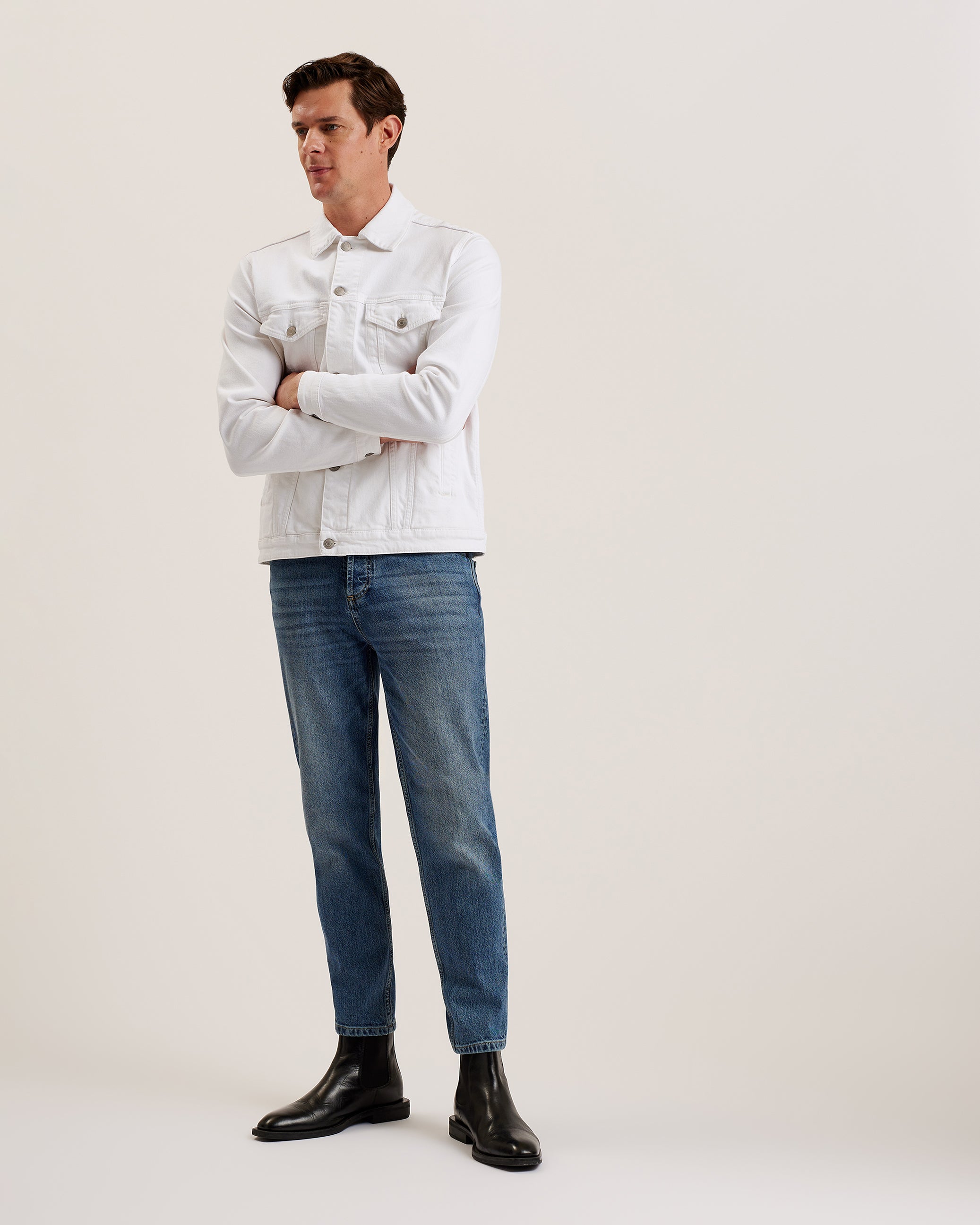 Brisban Denim Trucker Jacket White
