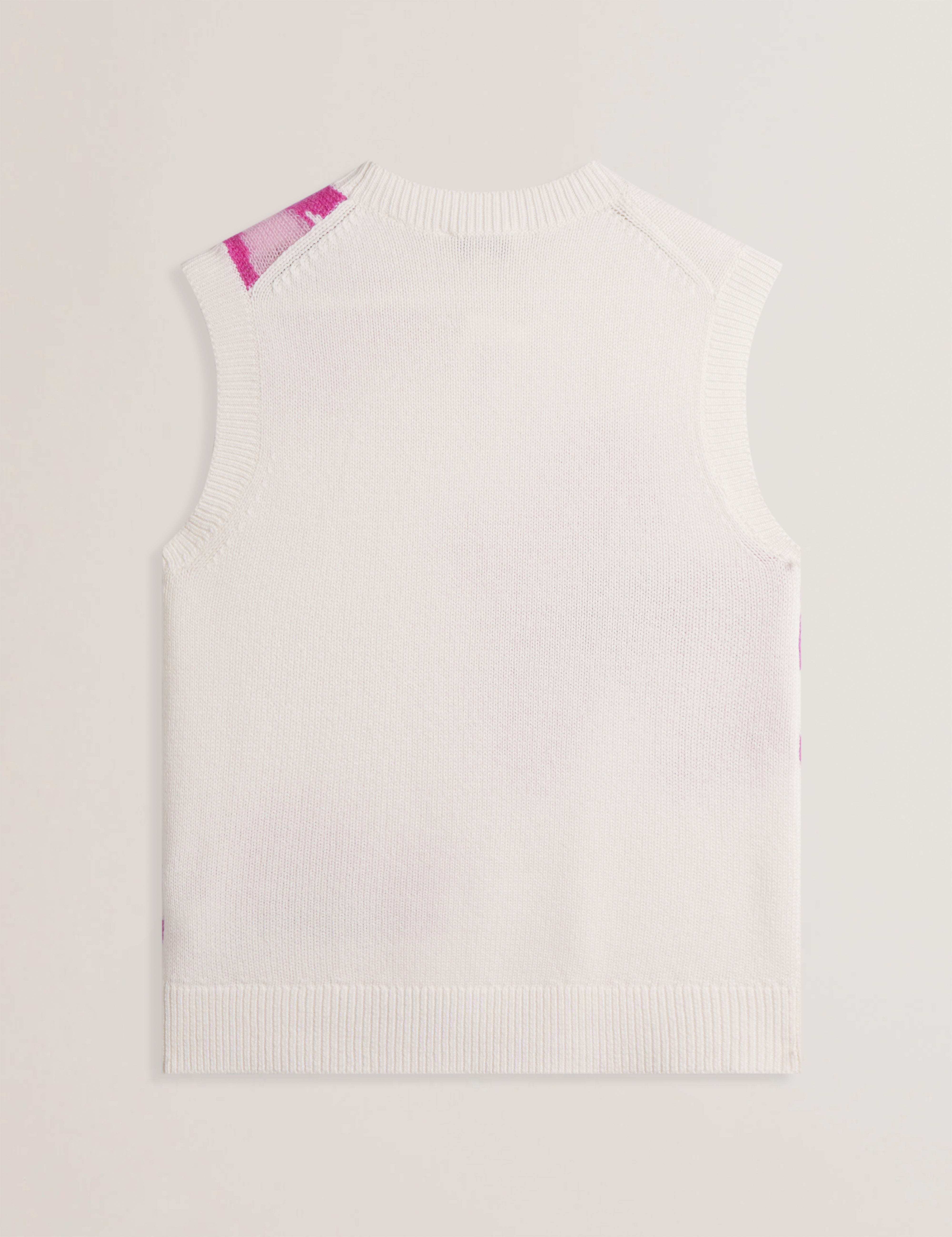Selenha Intarsia Knitted Floral Tank Ivory