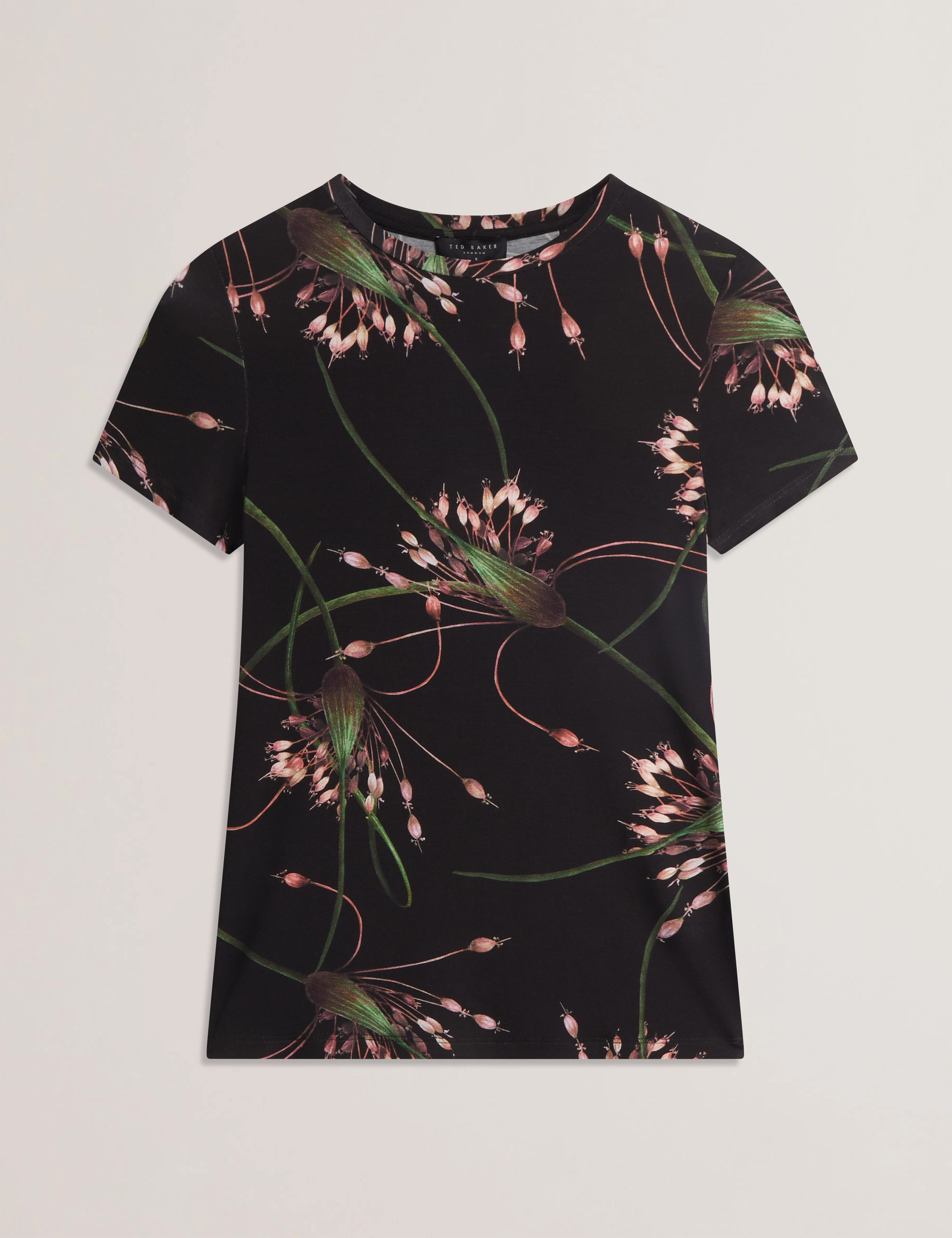 Lexiii Printed Fitted Tee Black