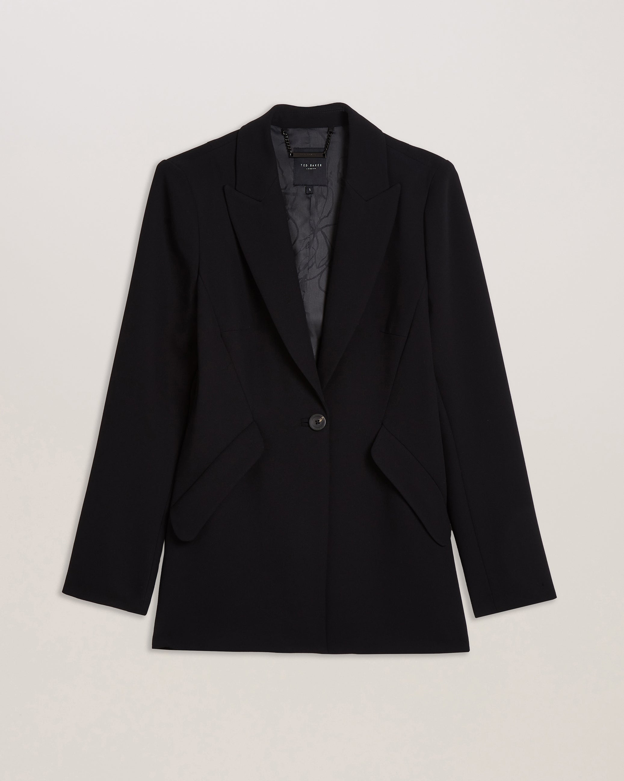 Manabl Single Breasted Tailored Blazer Black