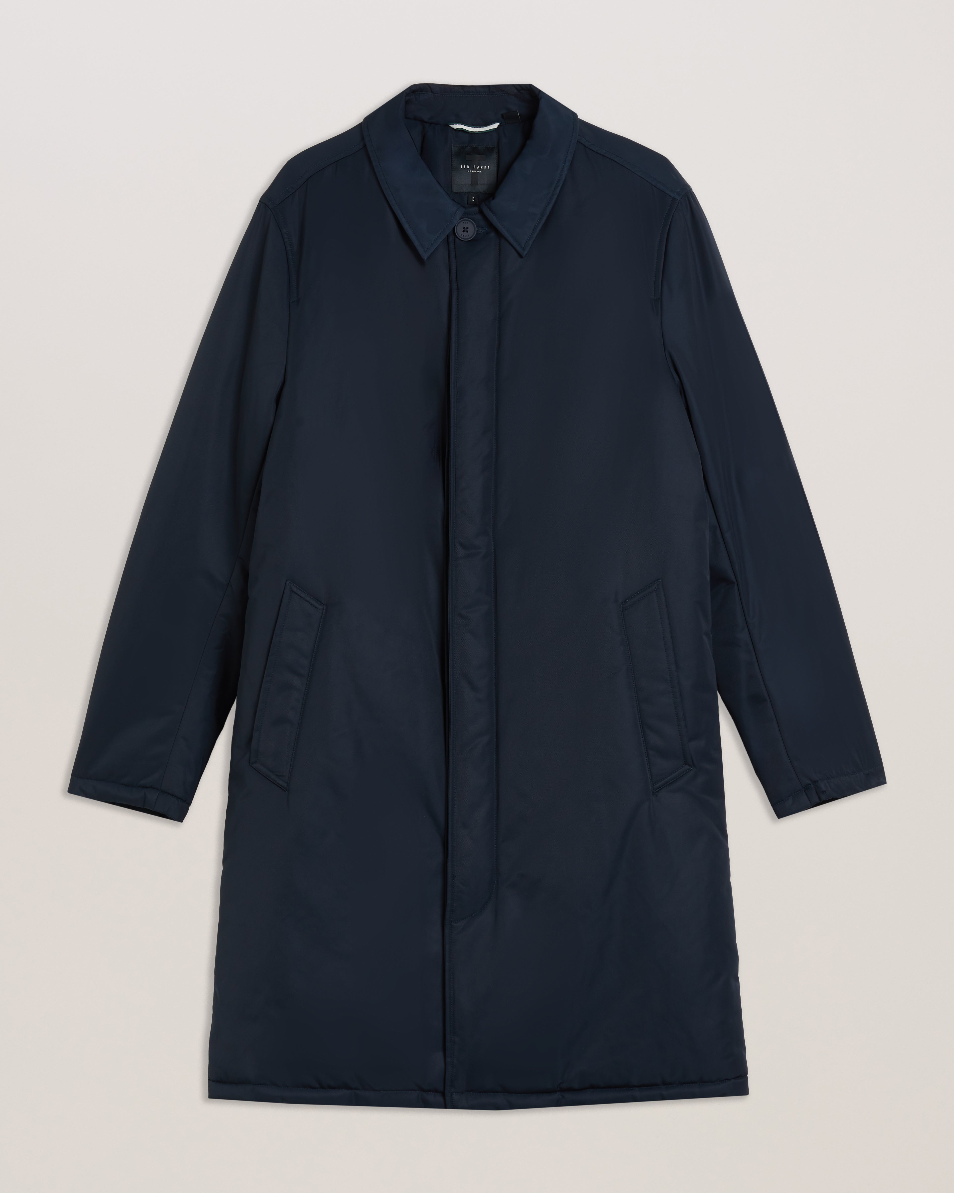 Marx Nylon Sateen Wadded Car Coat Navy