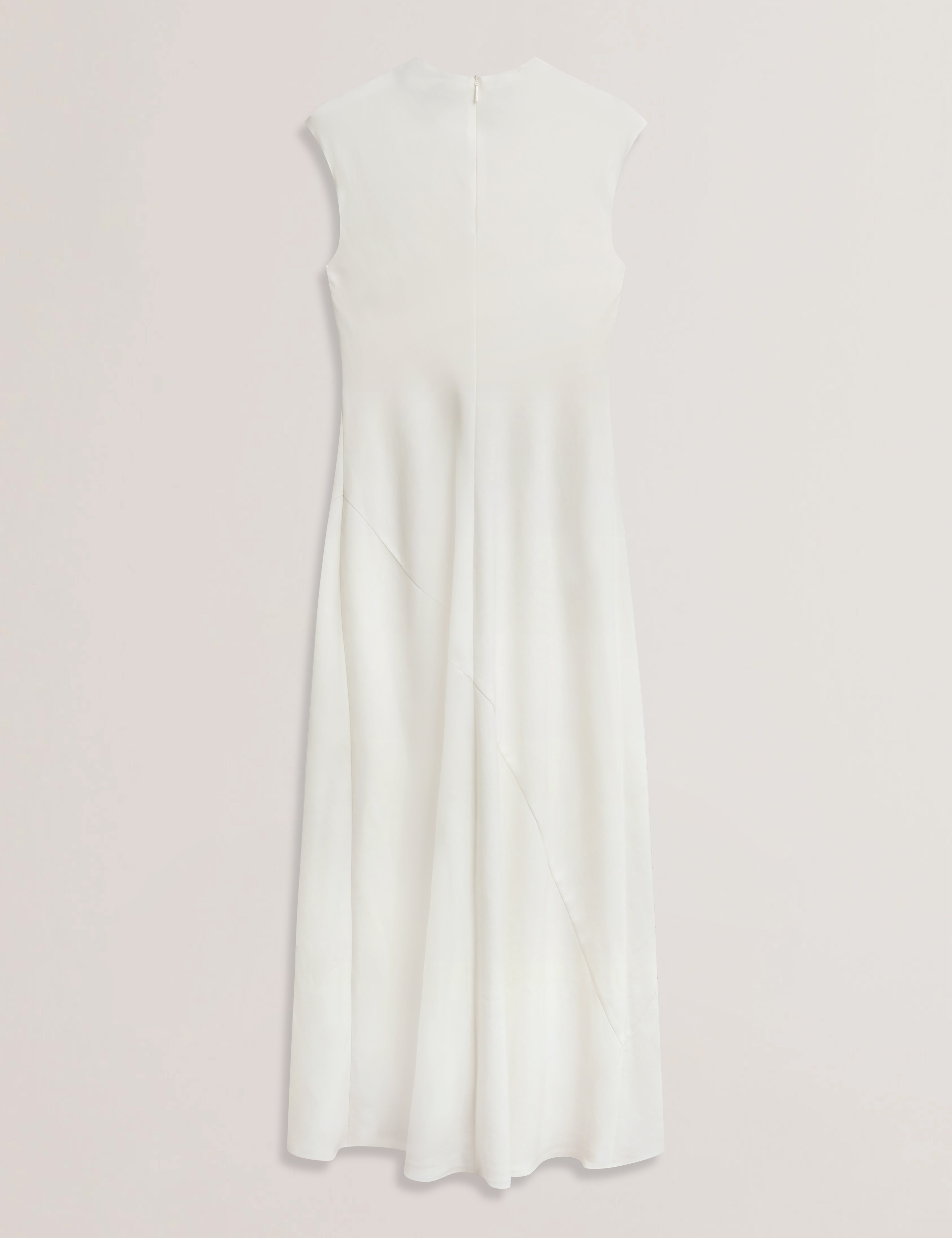 Kyamos Drape Detail Slip Maxi Dress Ivory
