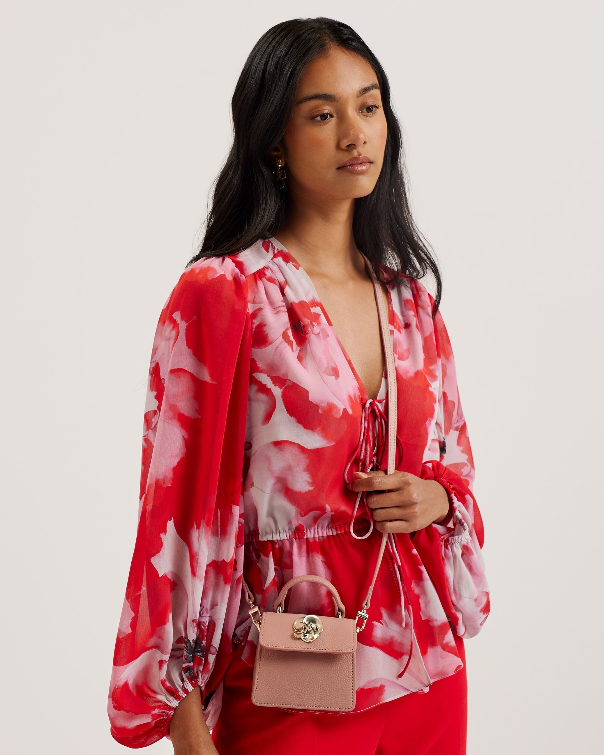 Roslie Mini Top Handle Rose Bag Pink