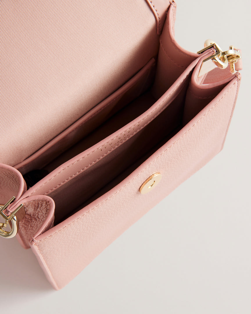 Roselii Bar Detail Medium Top Handle Bag Pink