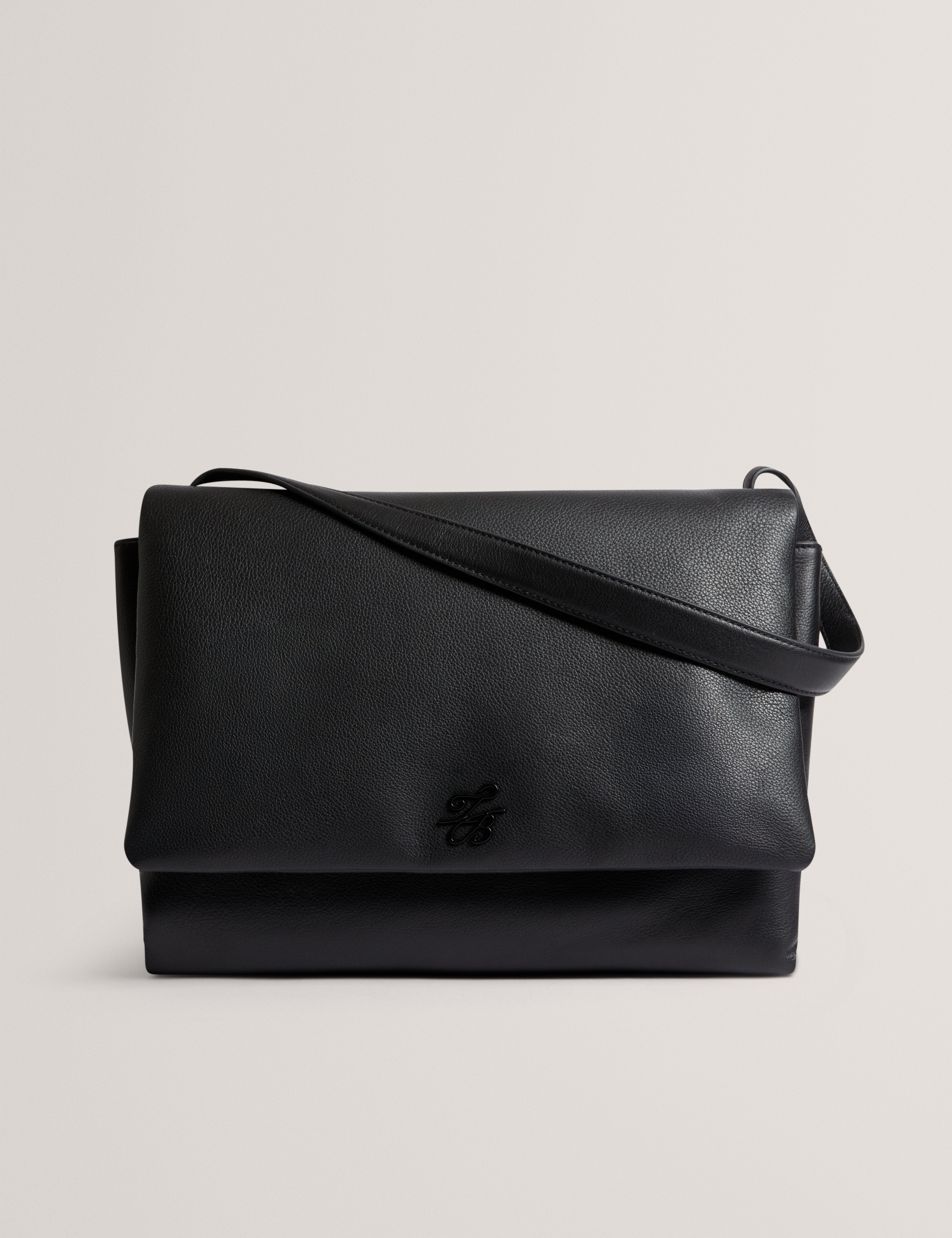 Margou Padded Leather Large Shoulder Black