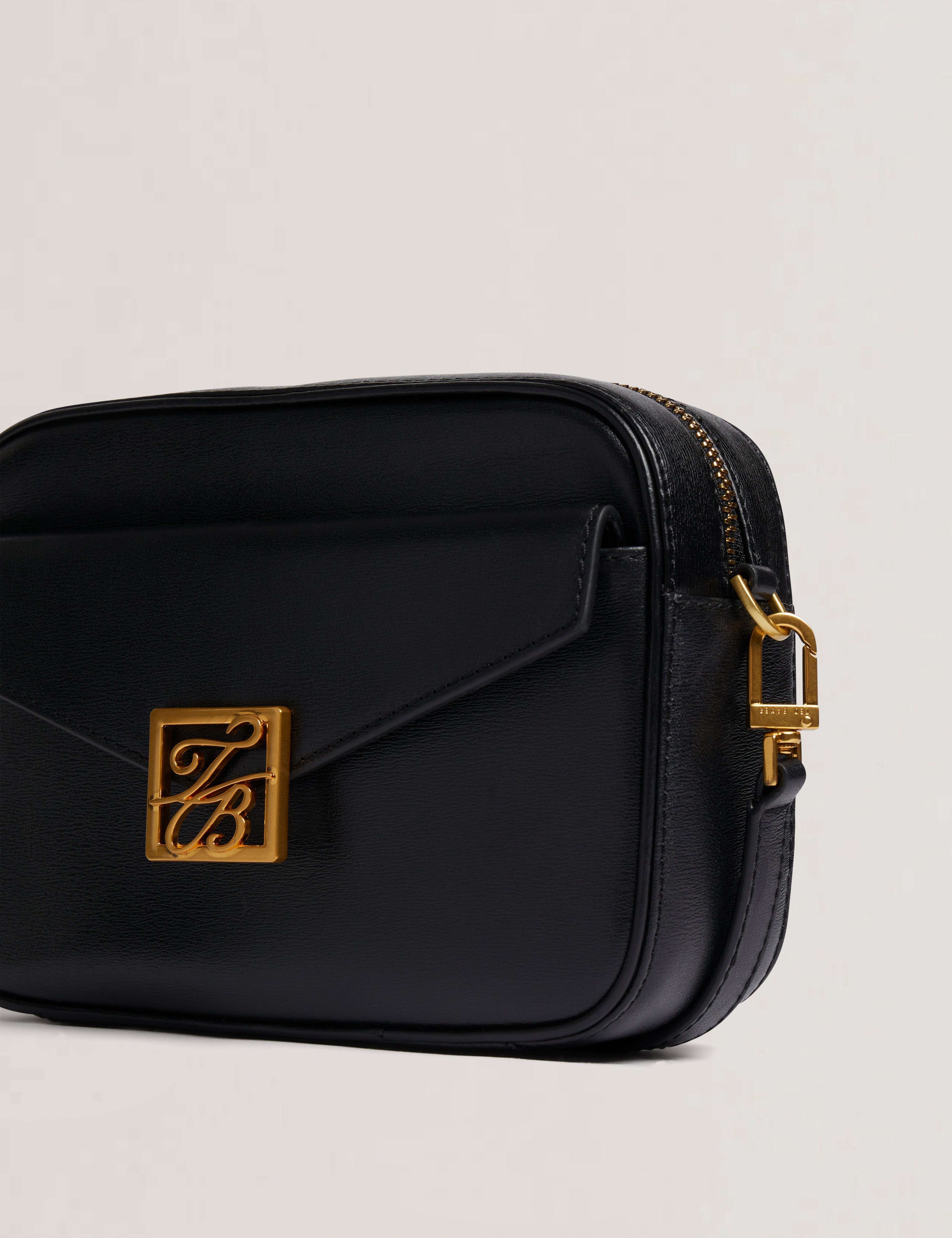 Anilaa Tb Detail Large Leather Camera Bag Black