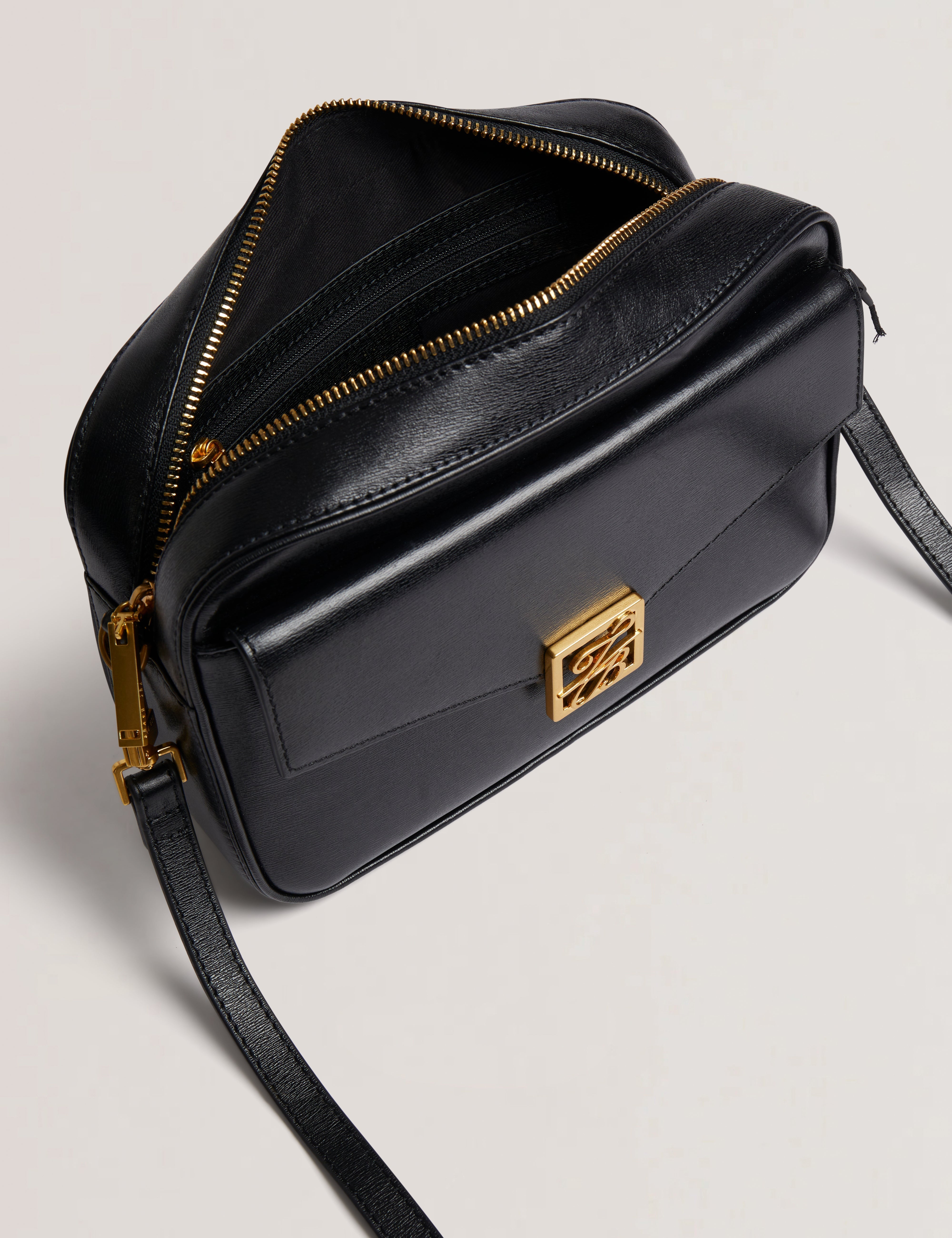 Anilaa Tb Detail Large Leather Camera Bag Black