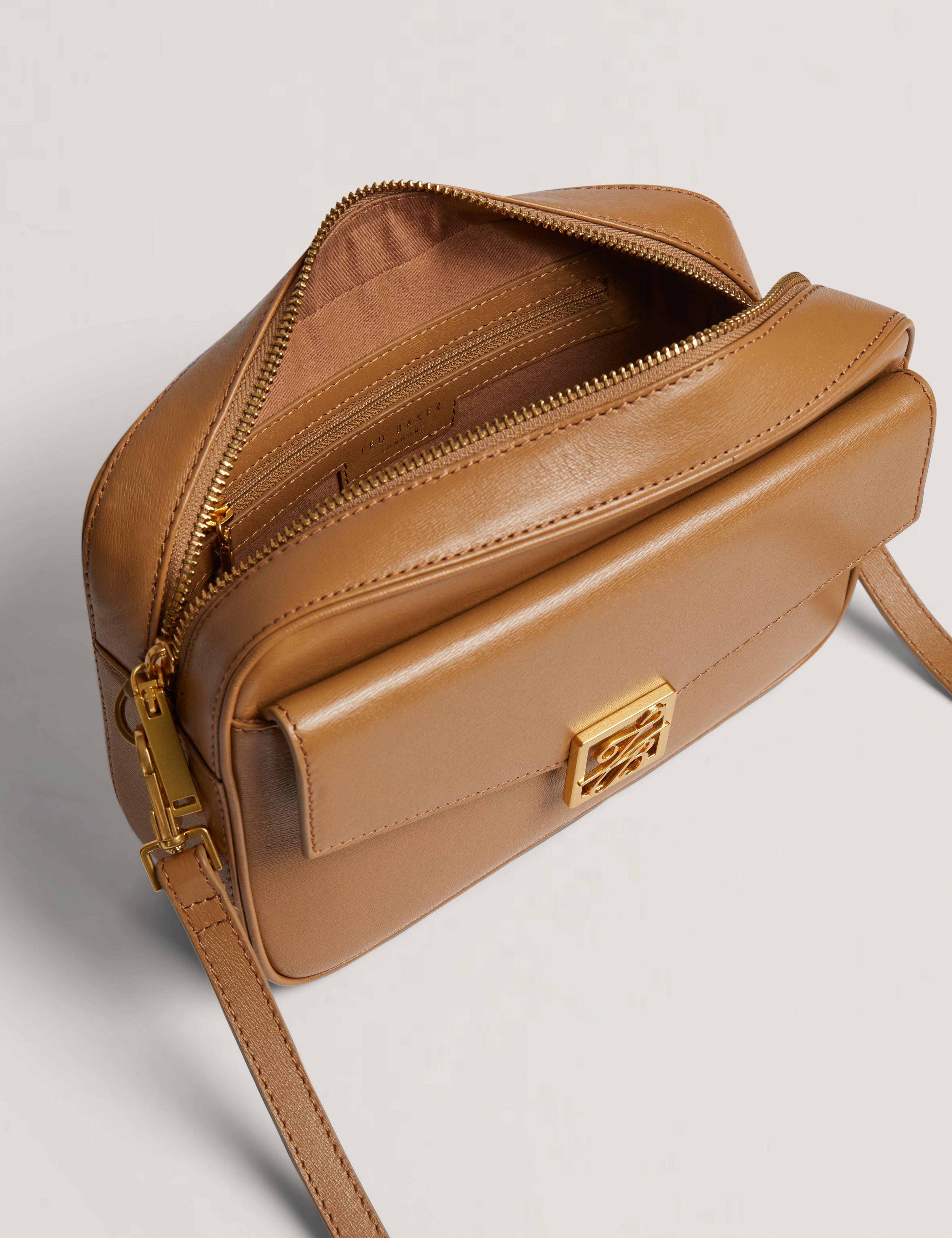 Anilaa Tb Detail Large Leather Camera Bag Brown