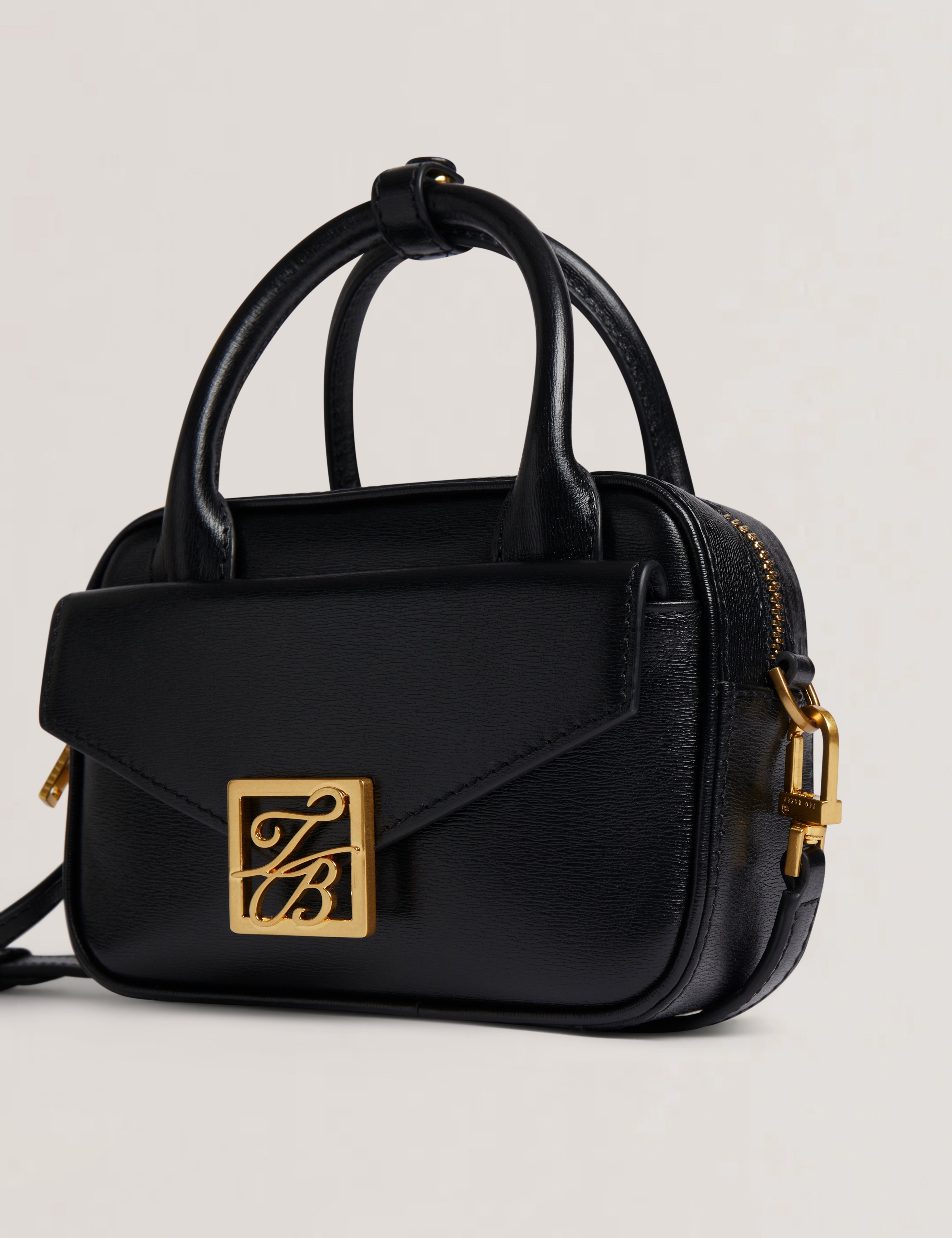 Anibell Tb Detail Mini Leather Crossbody Bag Black