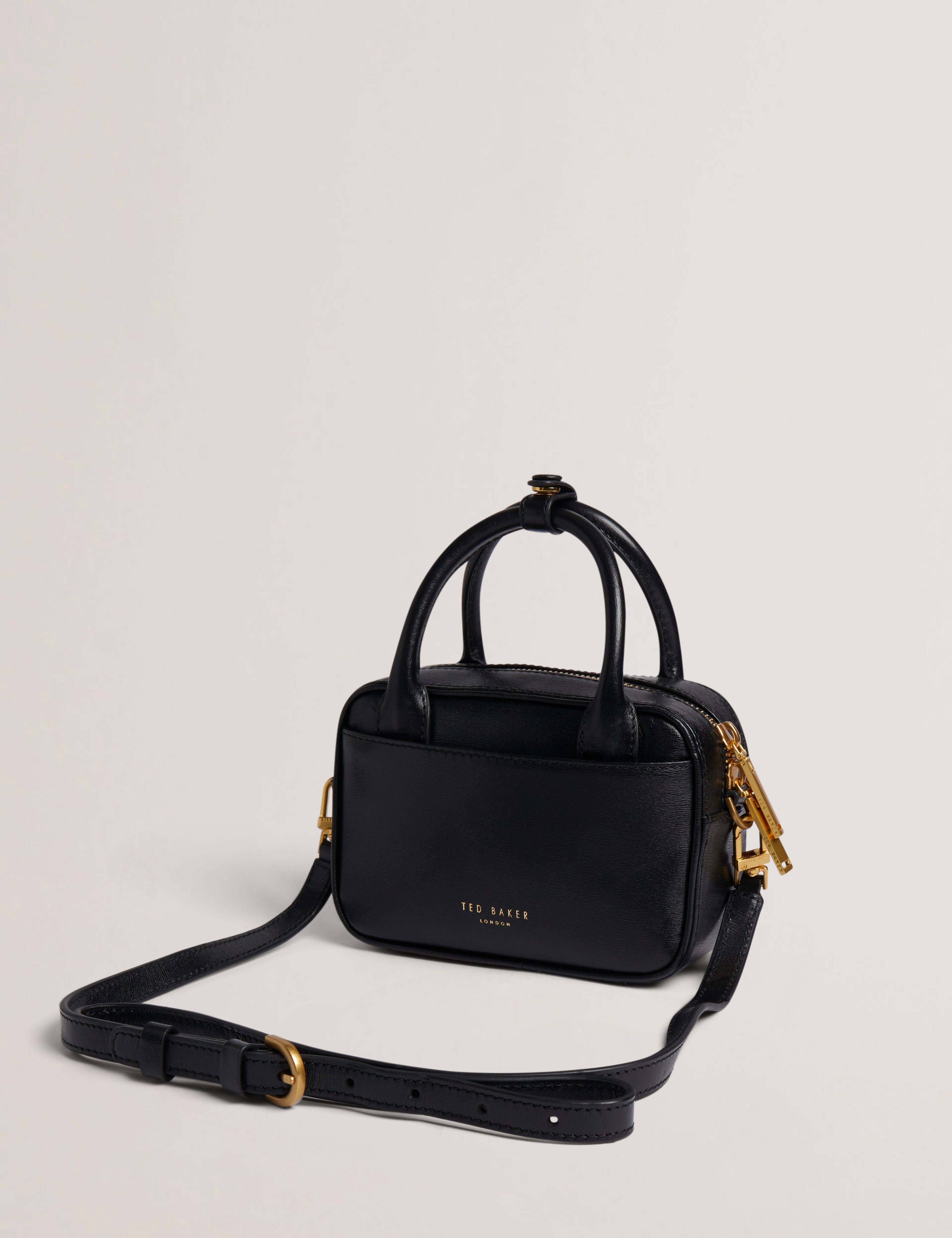 Anibell Tb Detail Mini Leather Crossbody Bag Black
