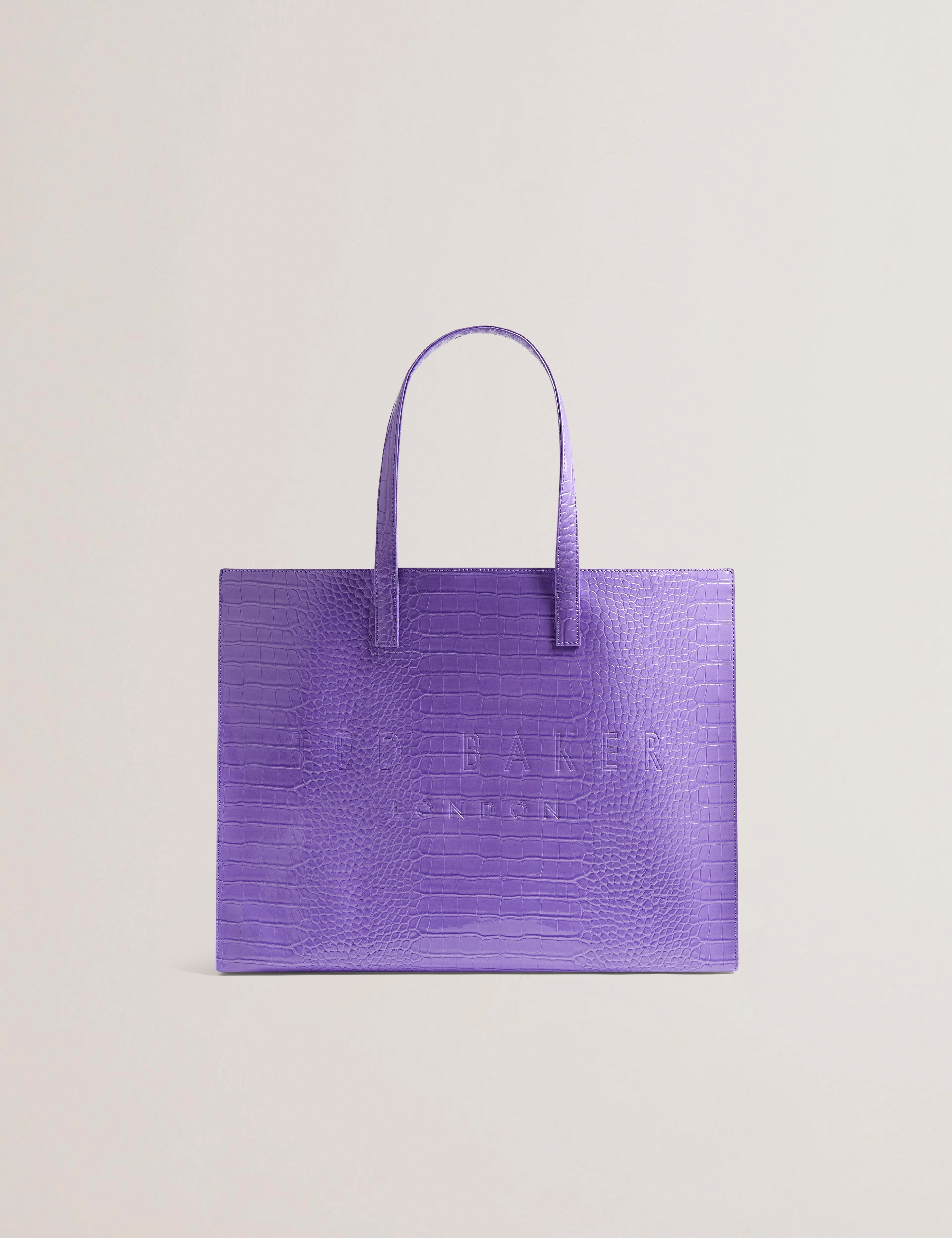 Allicon Croc Effect Extra Large Icon Bag Brt-Purple